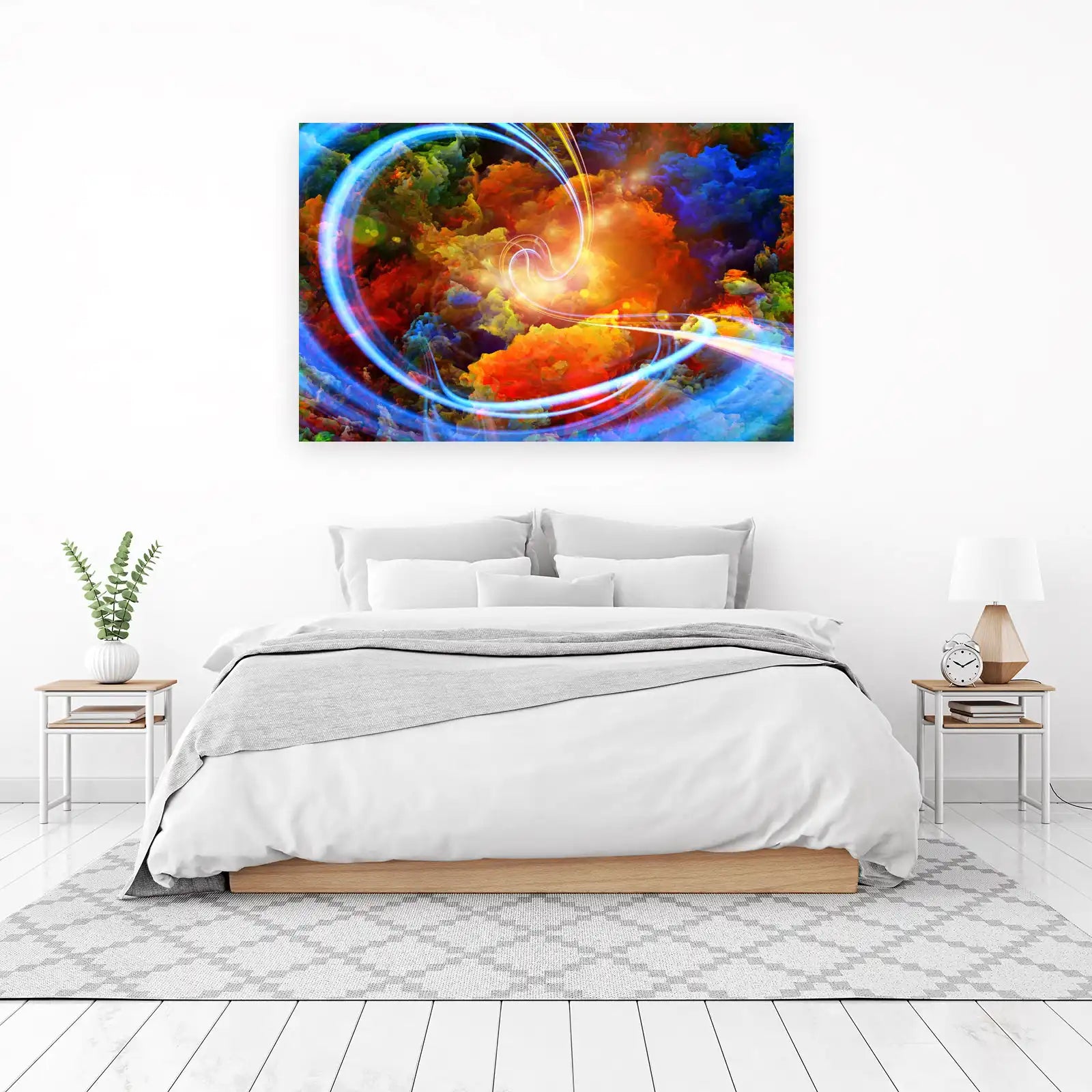 Vibrant Abstract Swirls Wall Art