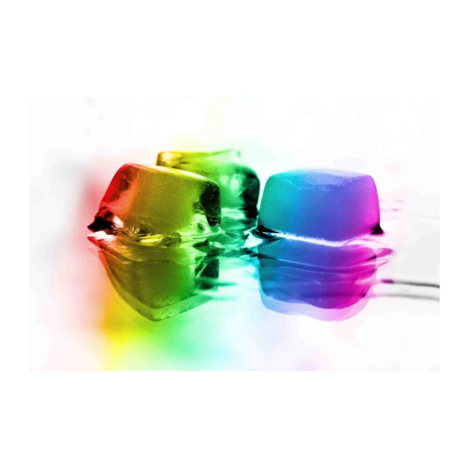 Vibrant Rainbow Ice Cubes Wall Art