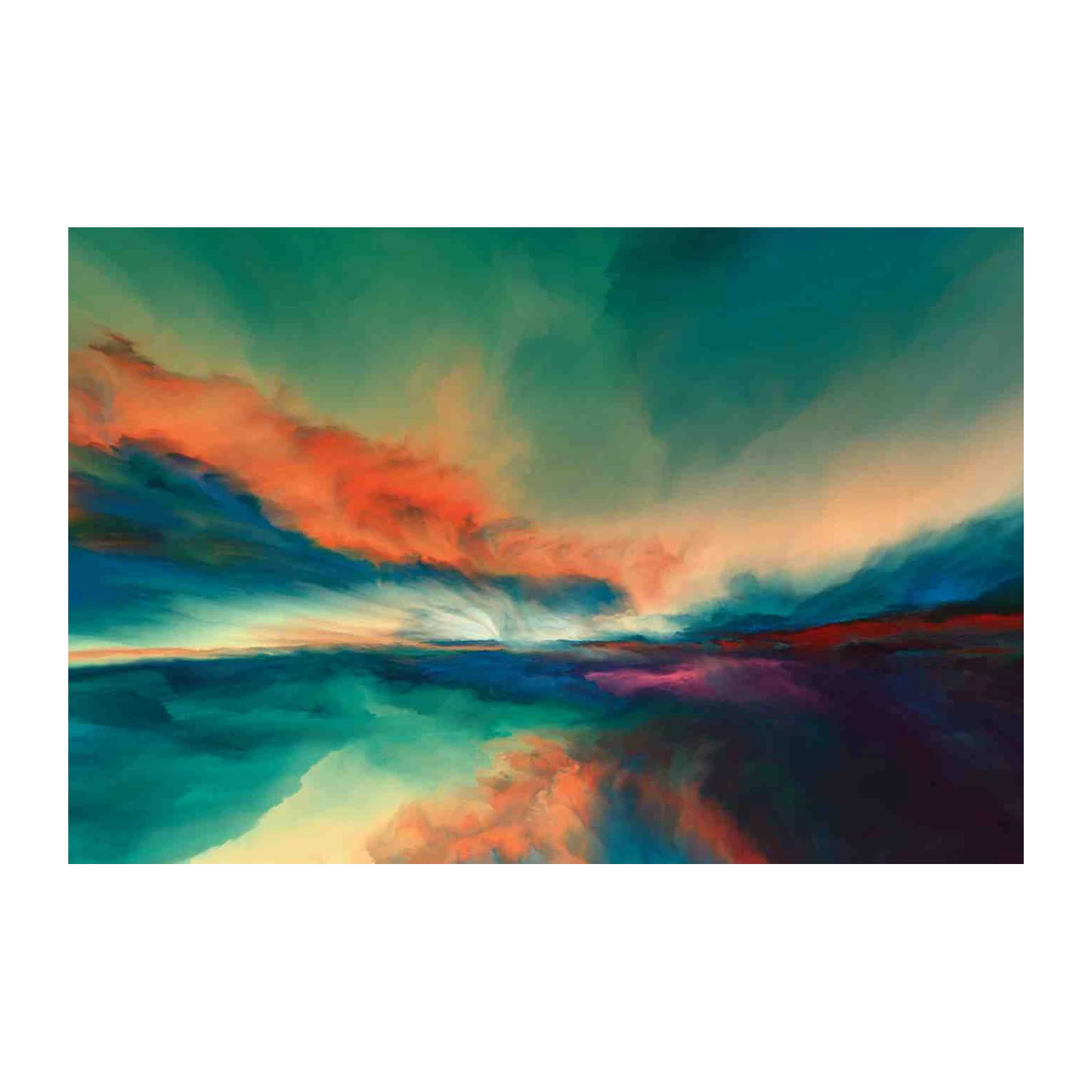 Abstract Horizon Sunset Wall Art