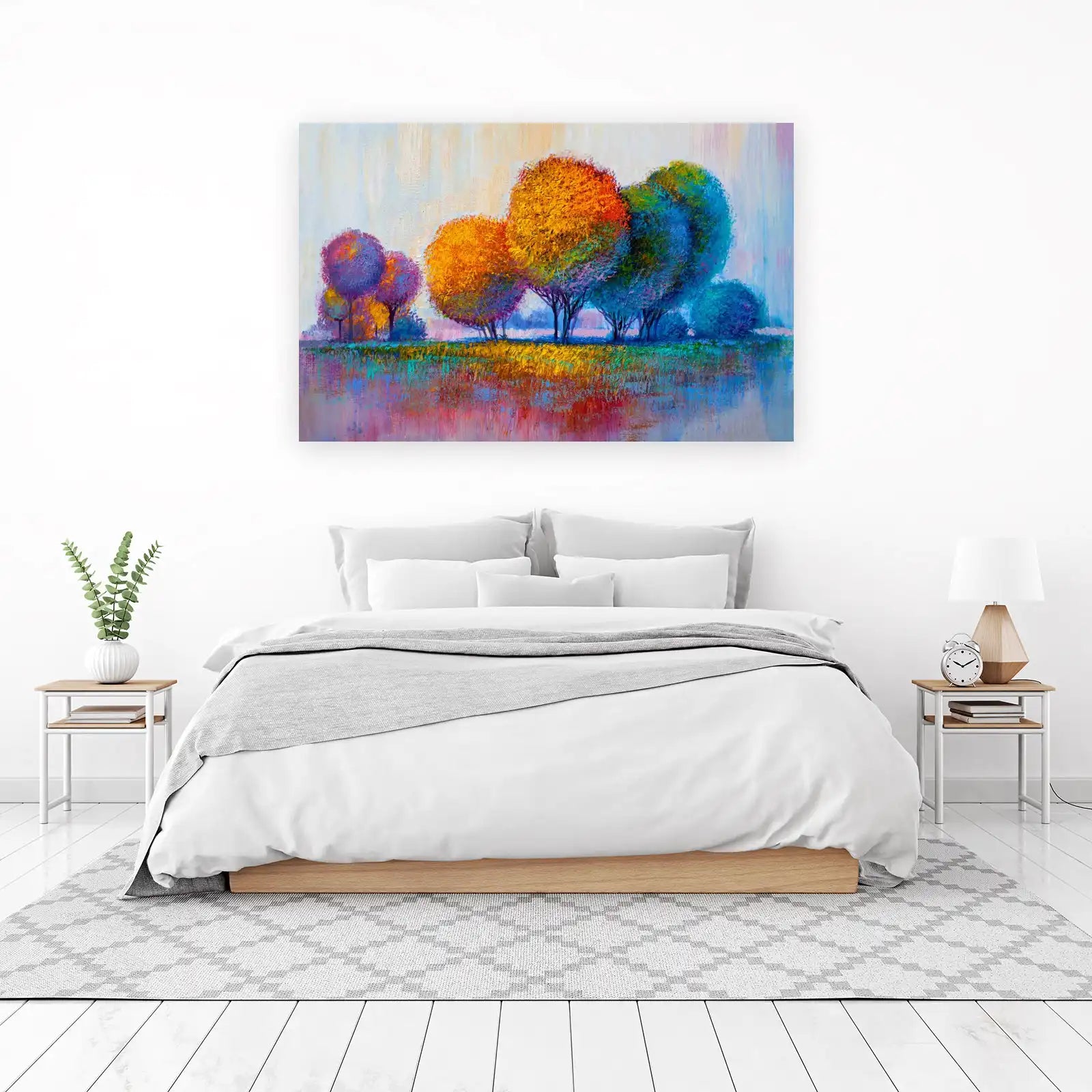 Vibrant Autumn Landscape Textured Wall Art