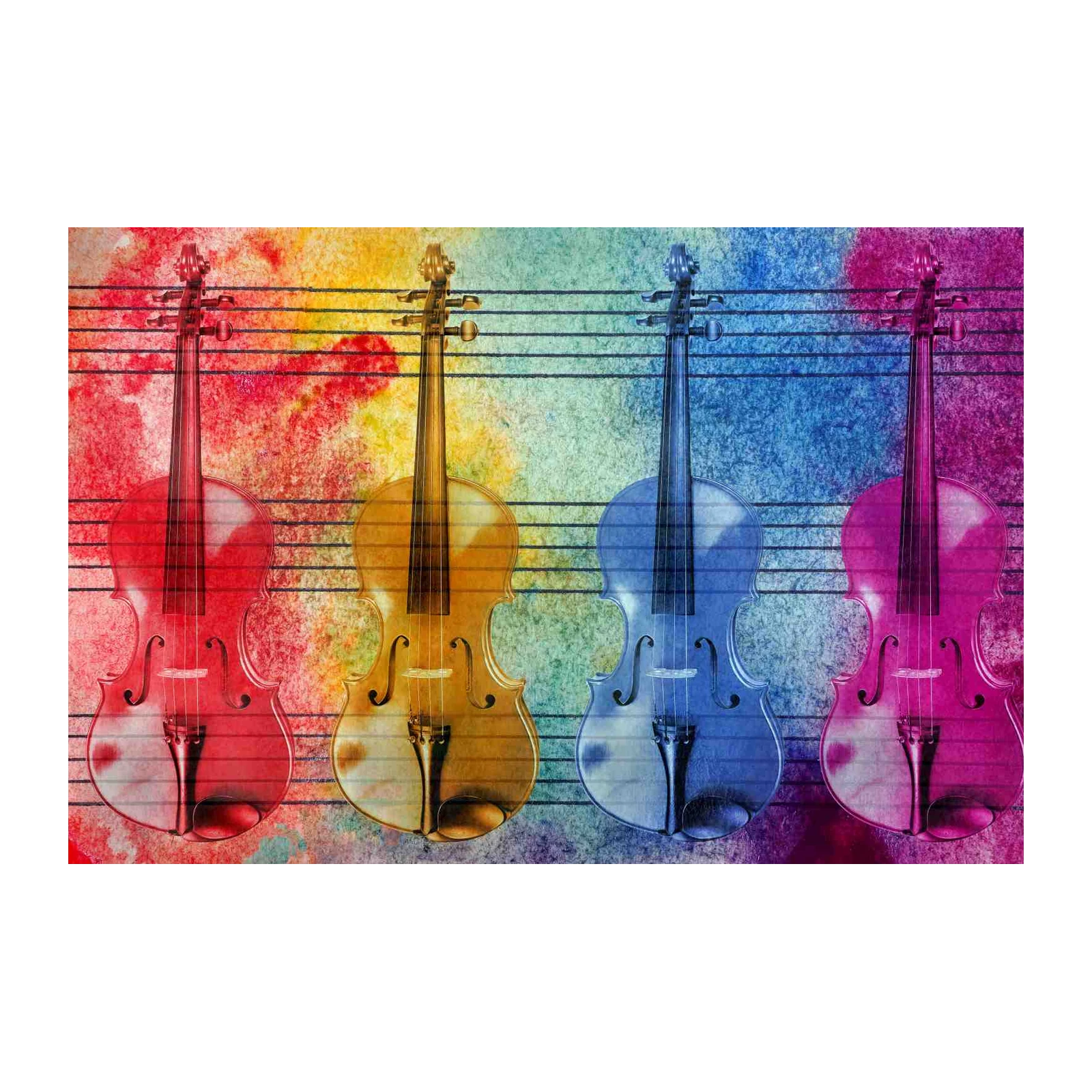 Vibrant Violin Symphony Wall Art