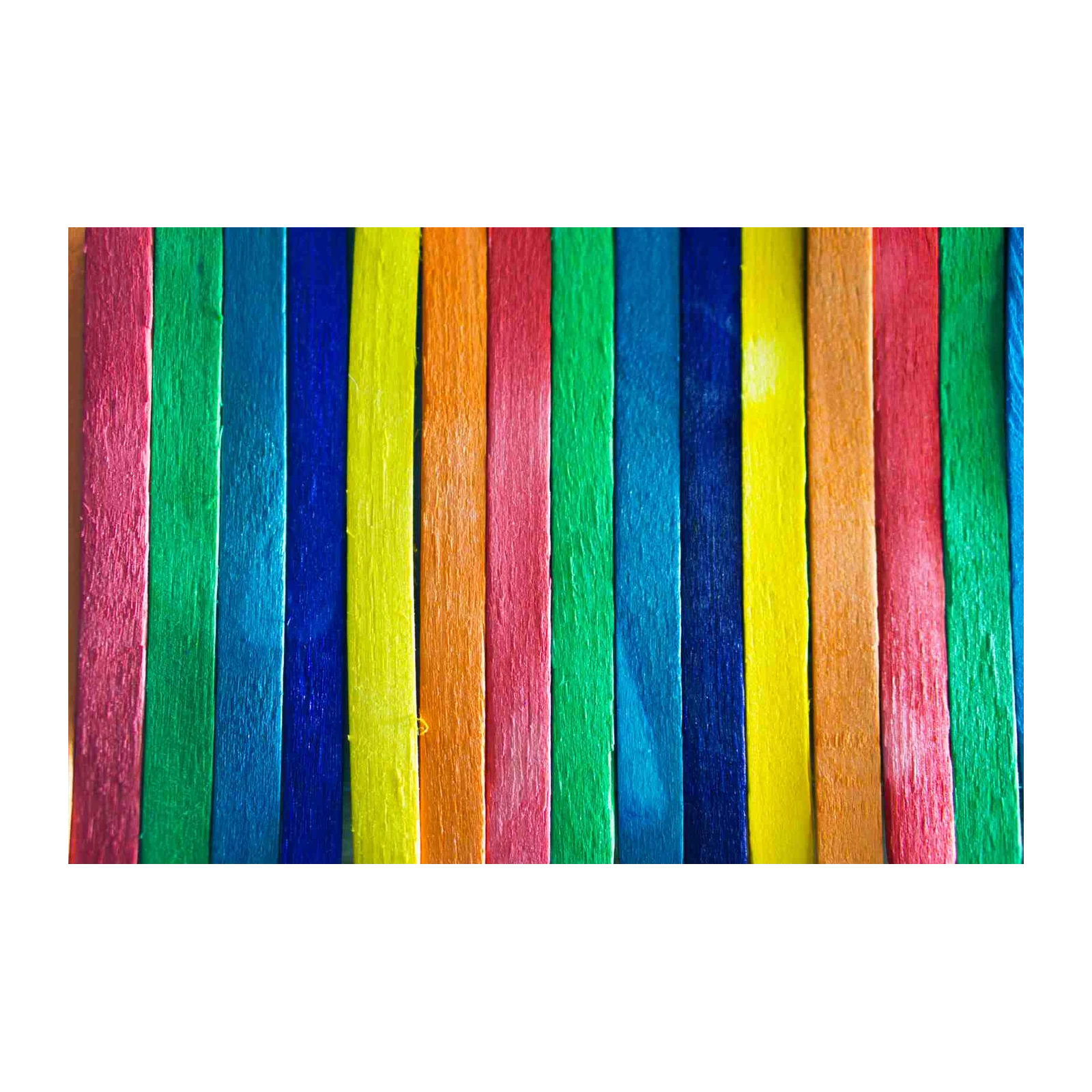 Vibrant Rainbow Sticks Wall Art