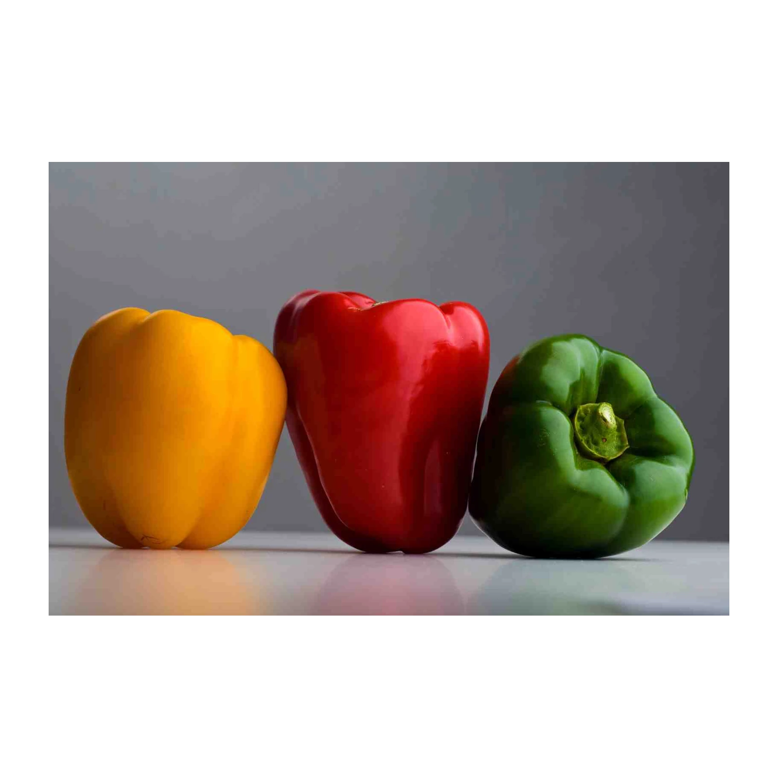Vibrant Bell Peppers Trio Wall Art