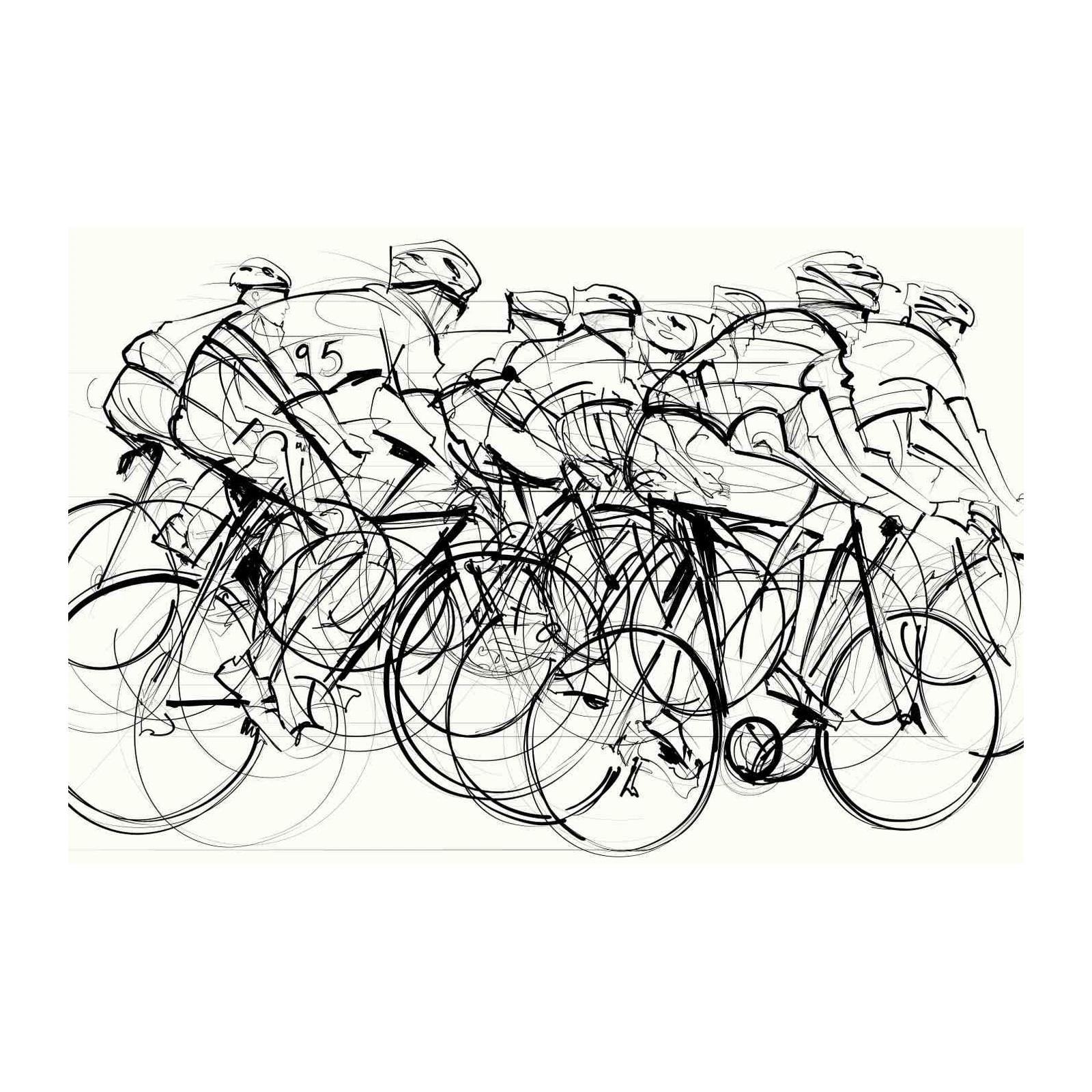 Dynamic Peloton Speed Sketch Wall Art
