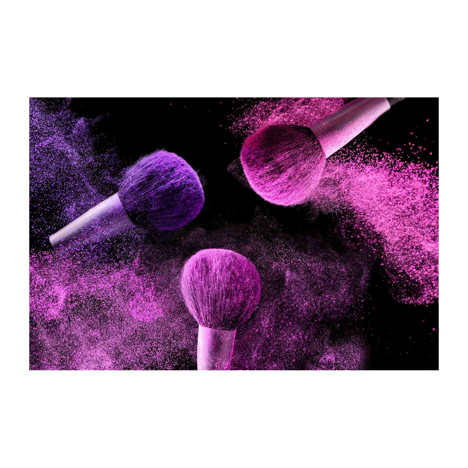 Vibrant Makeup Brush Explosion Wall Art