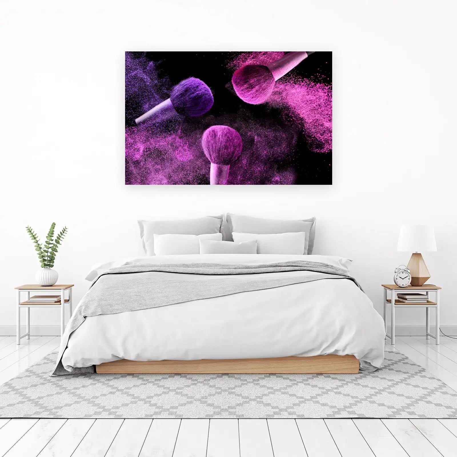 Vibrant Makeup Brush Explosion Wall Art
