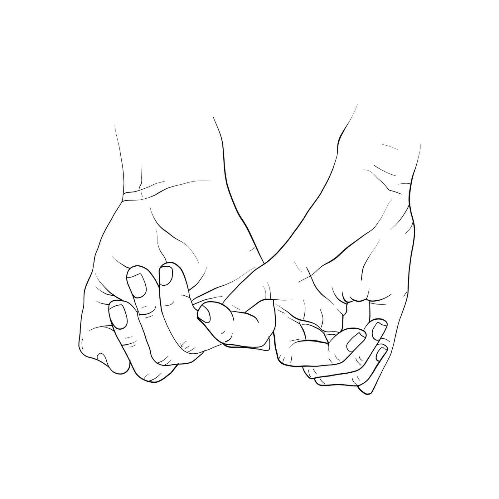 Gentle Connection Holding Hands Wall Art