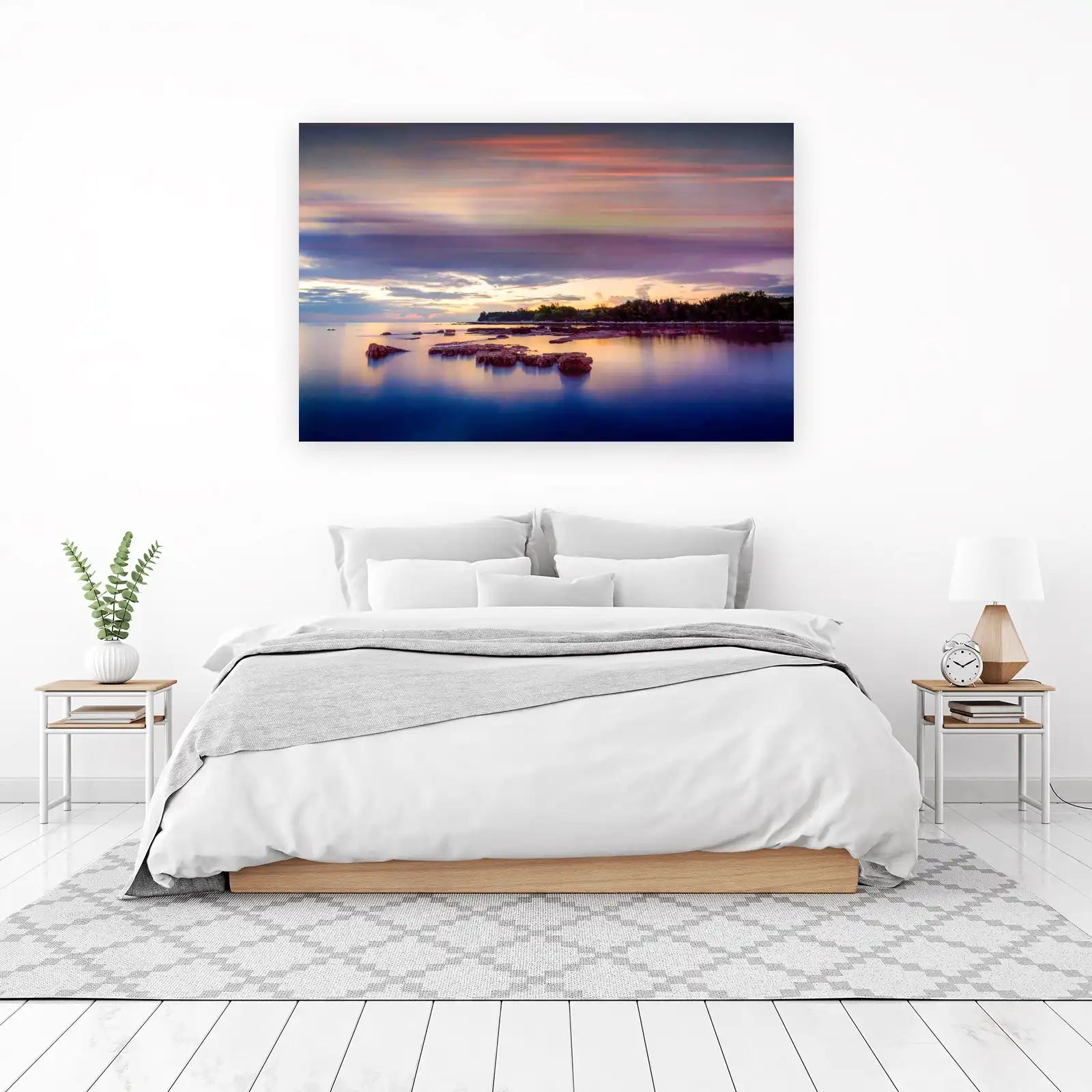 Serene Coastal Sunset Wall Art