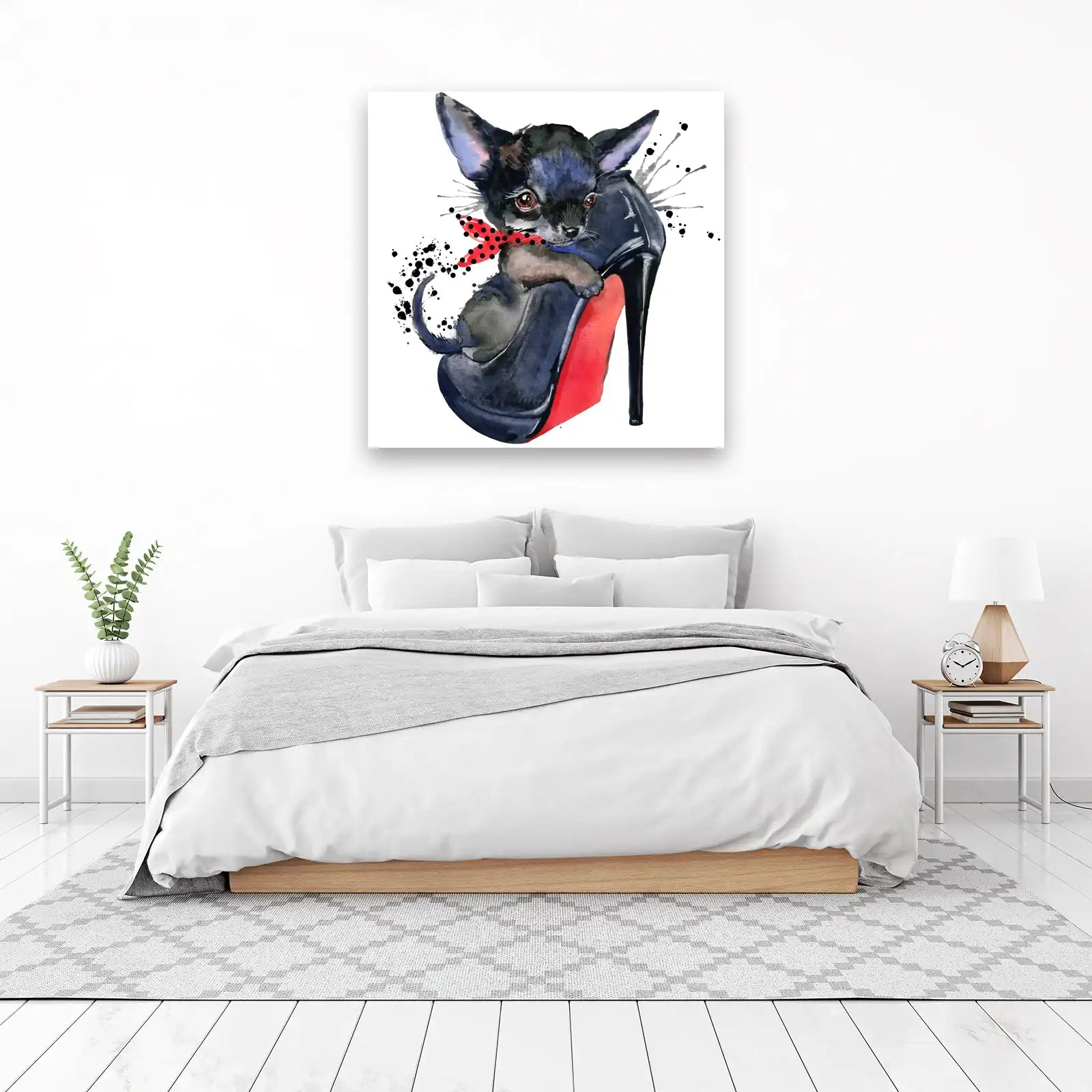 Chic Chihuahua in Stiletto Wall Art