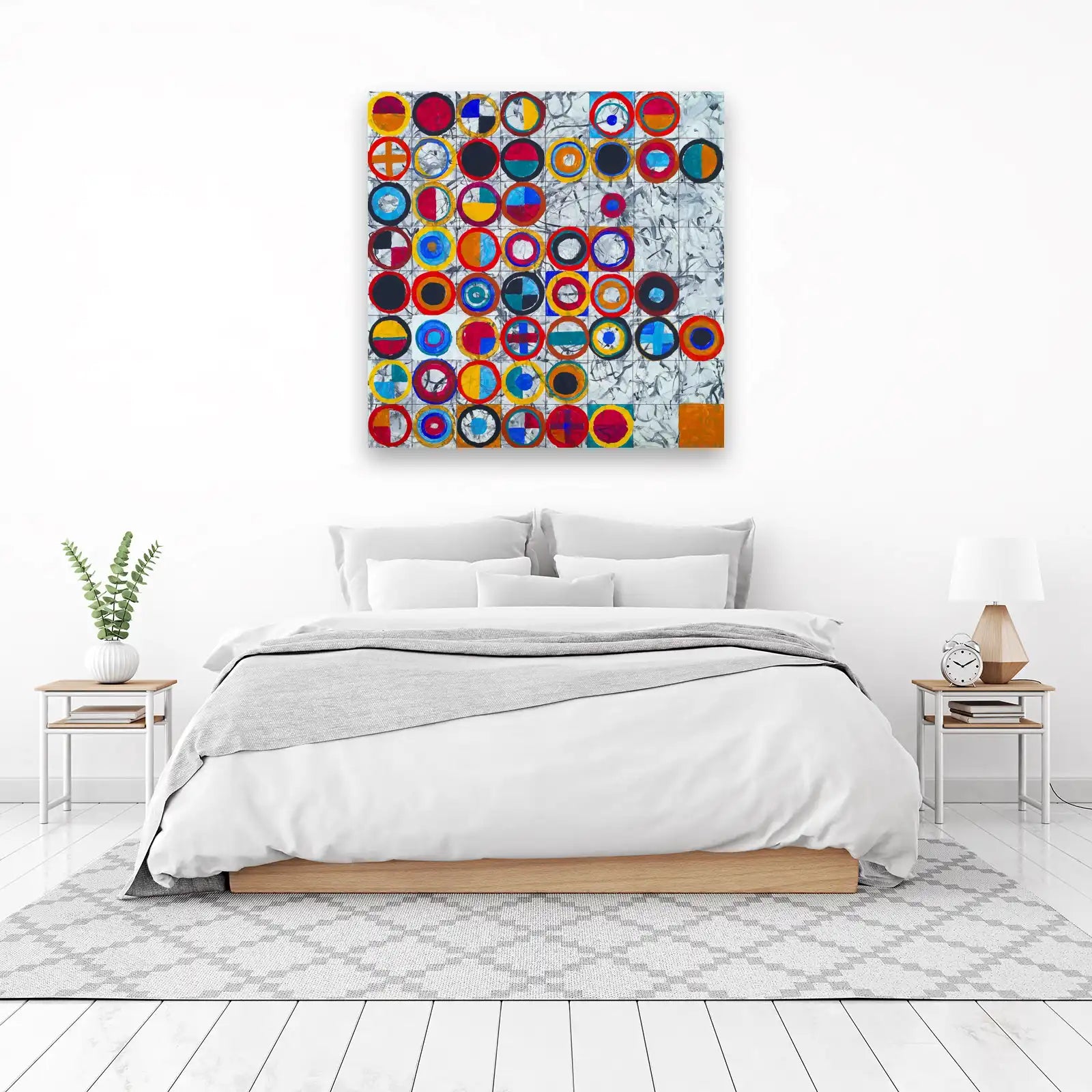 Vibrant Circle Mosaic Modern Art Wall Art