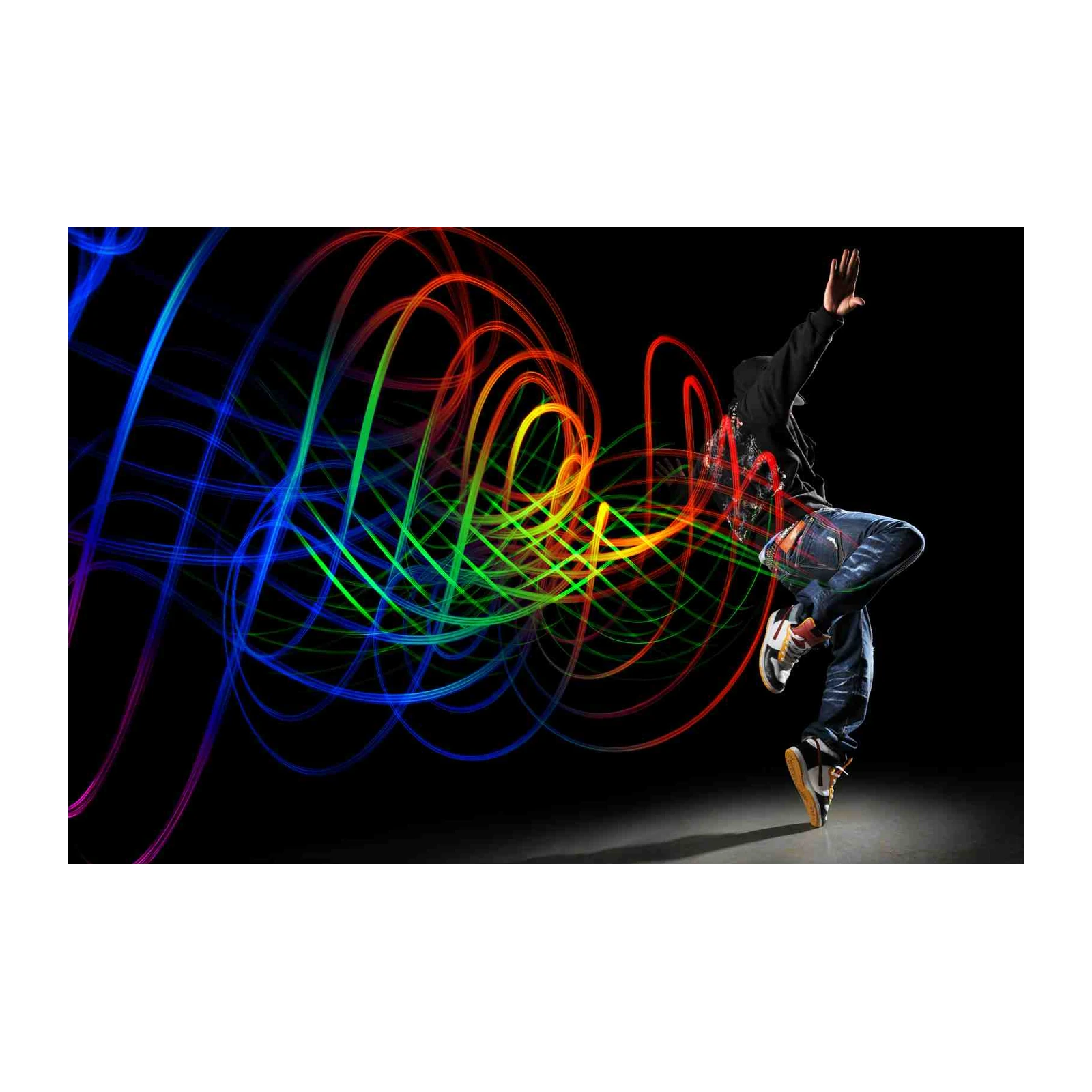 Dynamic Dancer Light Trails Wall Art