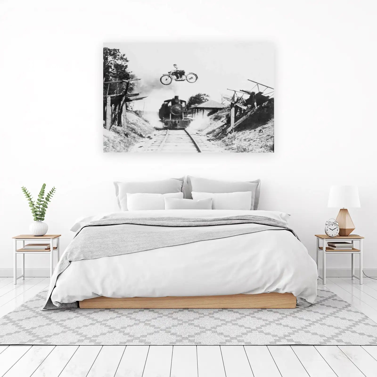 Daredevil Motorcycle Jump Vintage Wall Art