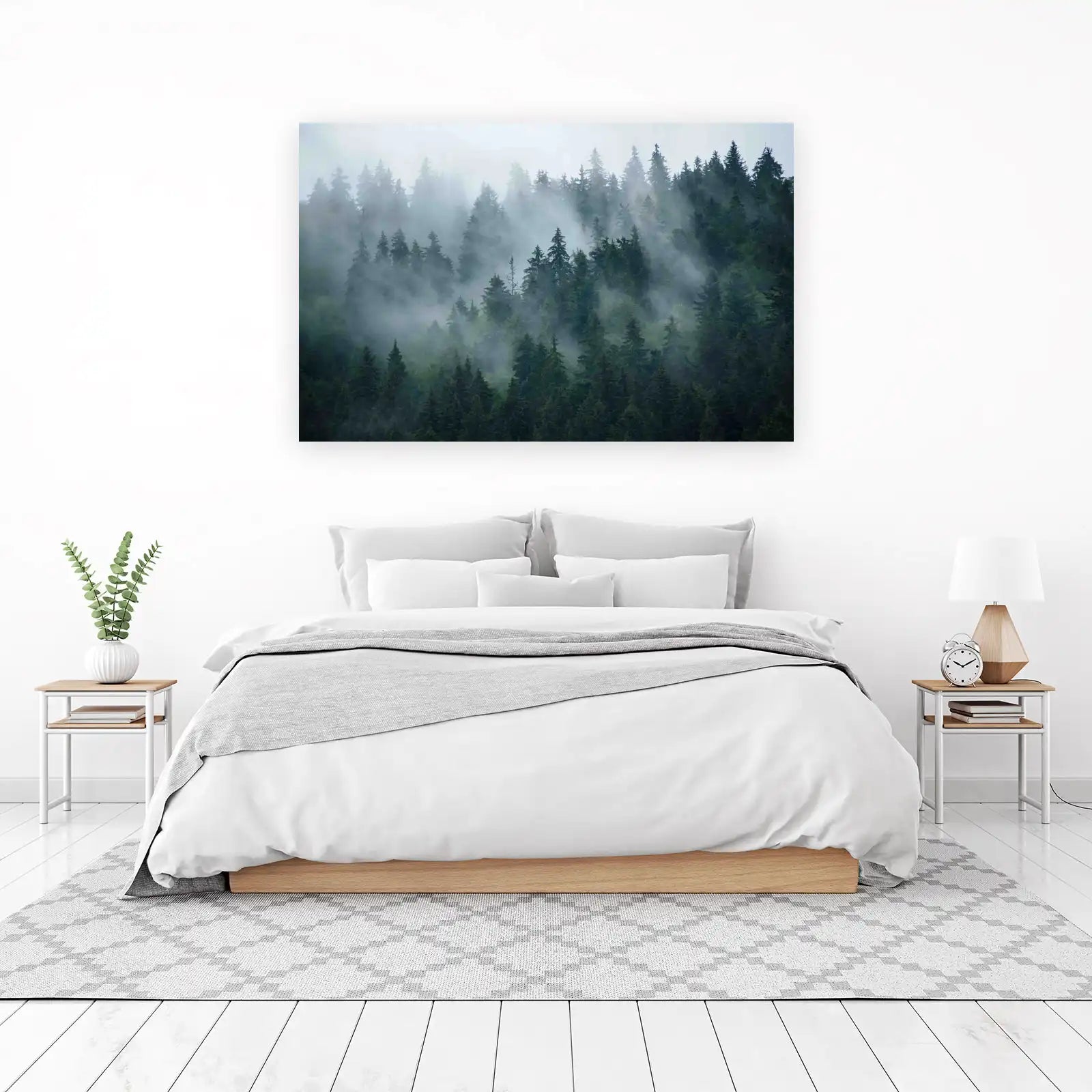 Misty Forest Serenity Wall Art