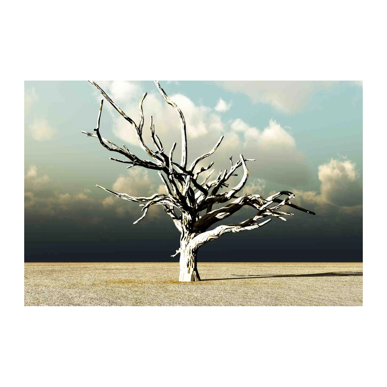 Dramatic Dead Tree Desert Landscape Wall Art