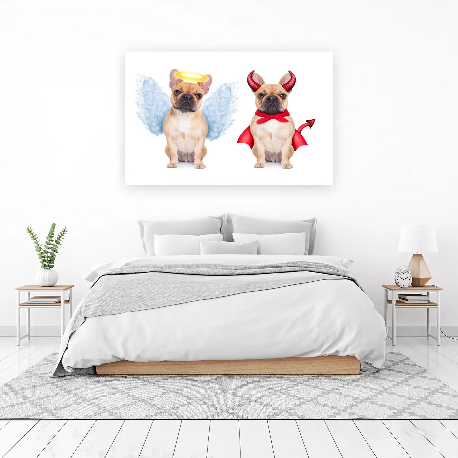 Angel & Devil French Bulldog Wall Art