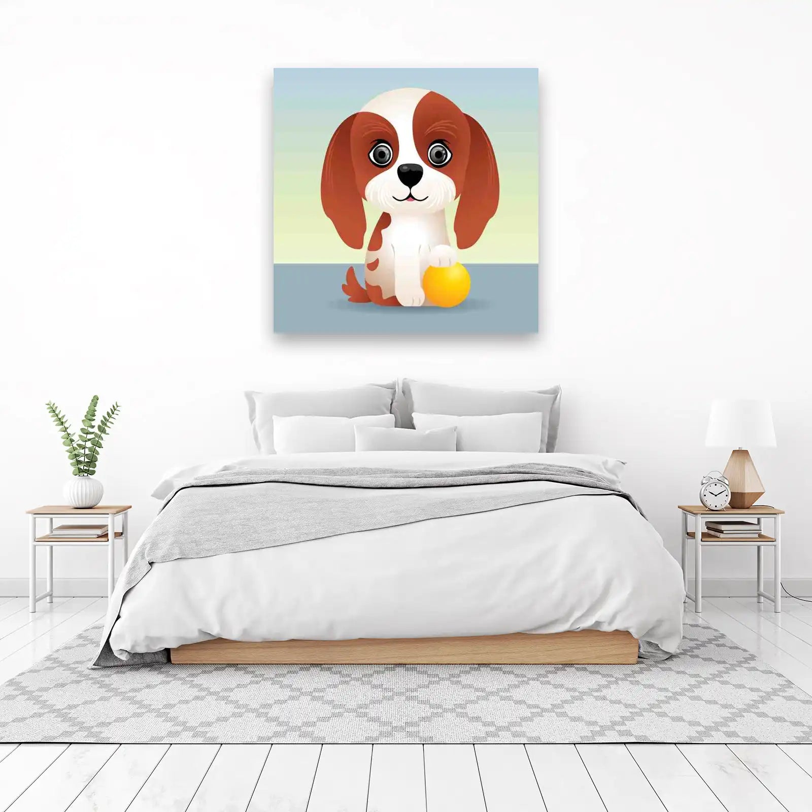 Adorable Puppy with Ball Wall Art