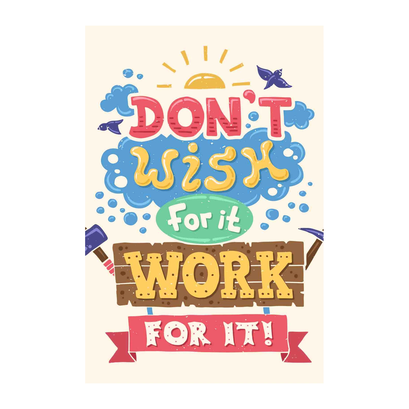 Motivational Work for It Wall Art