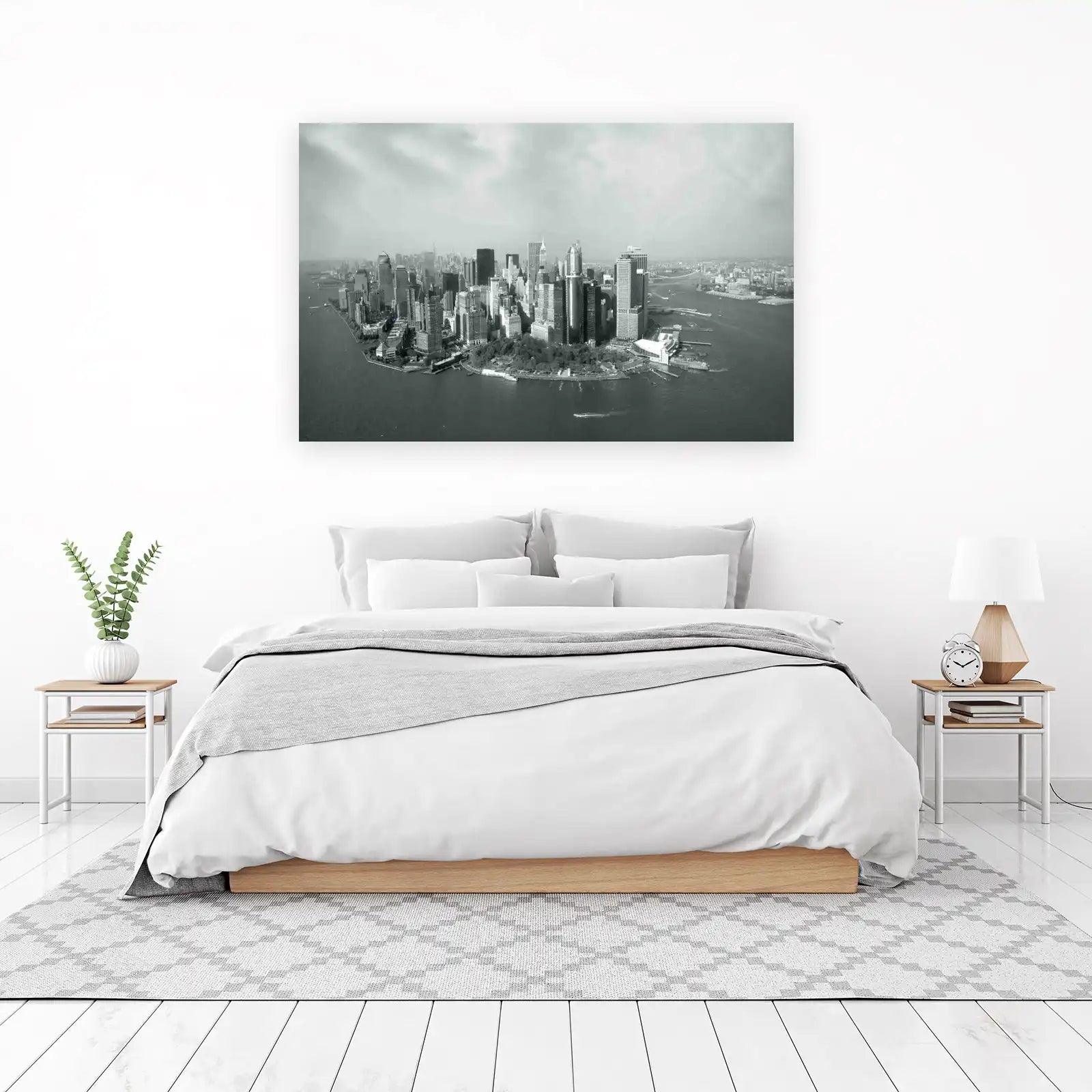 NYC Skyline Black & White Wall Art