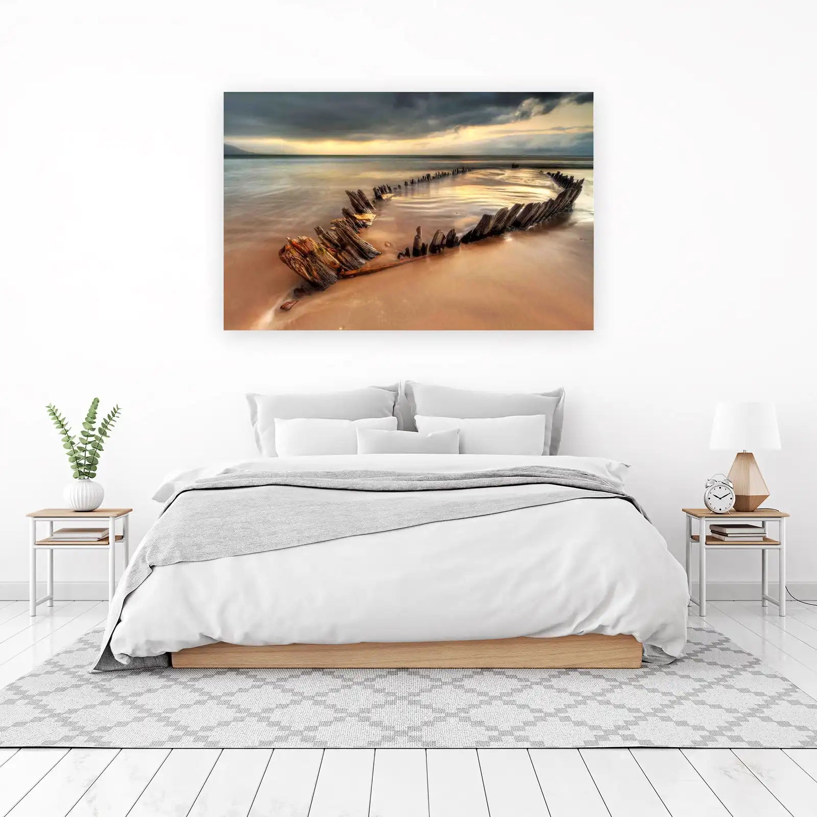 Shipwreck Serenity Beach Wall Art