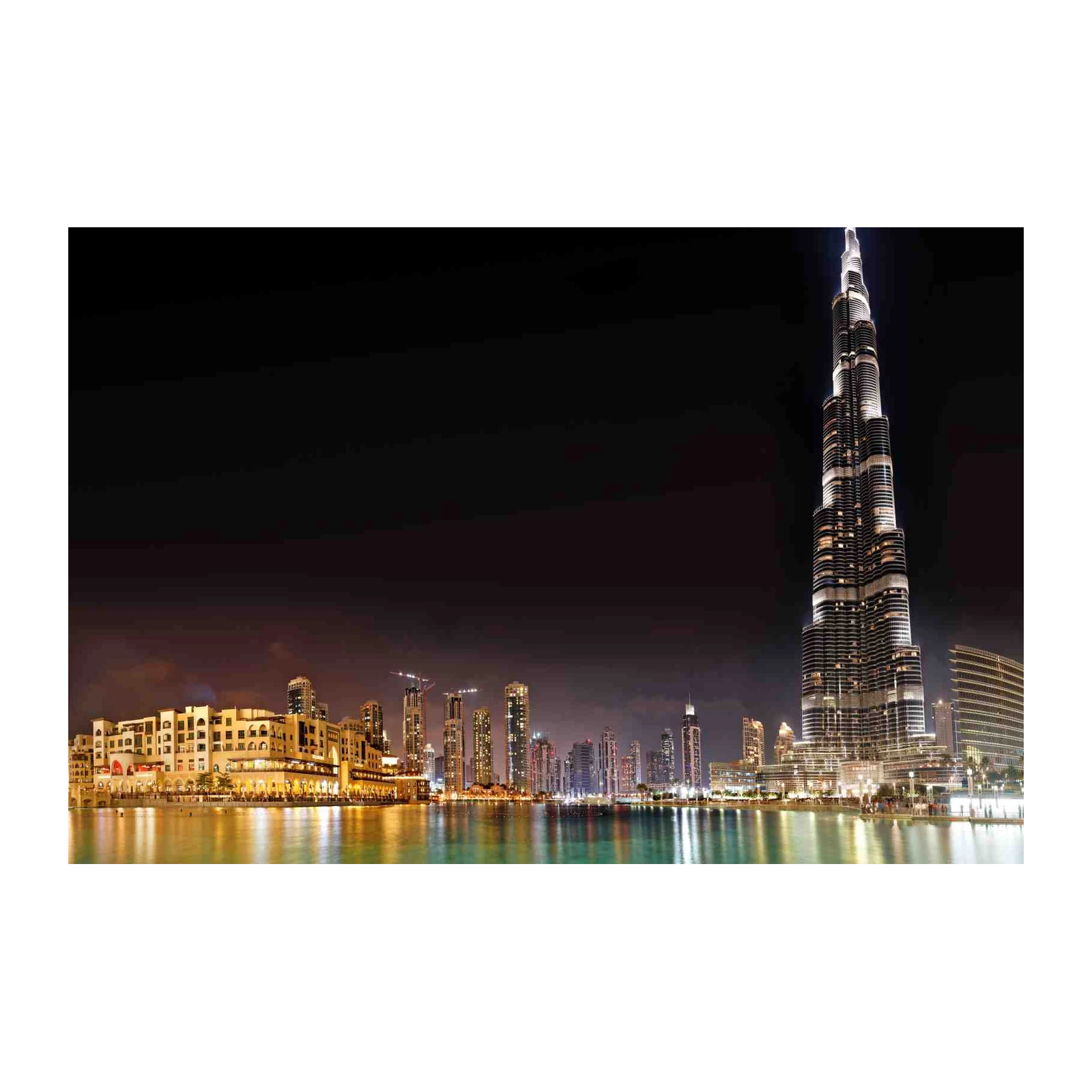 Dubai Skyline Burj Khalifa Night Wall Art