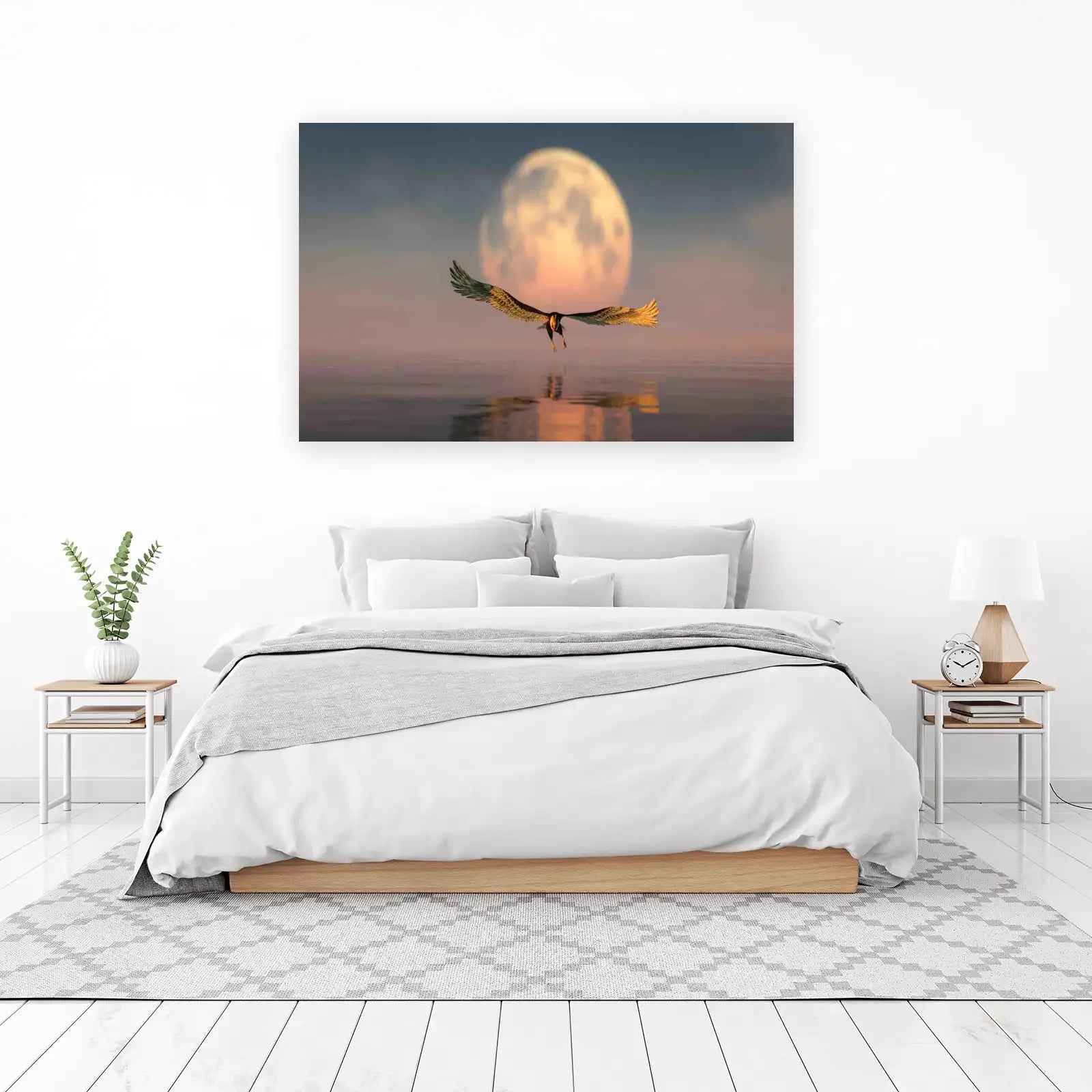 Majestic Eagle Sunset Flight Wall Art