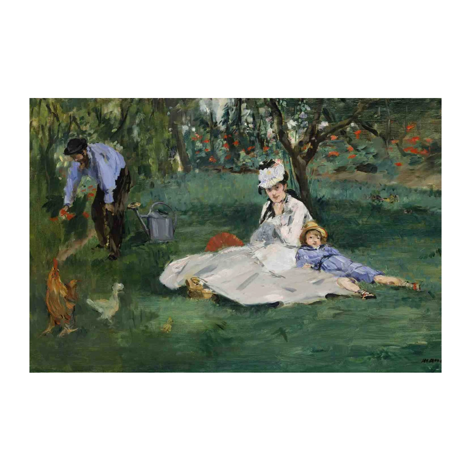 Impressionist Garden Picnic Wall Art