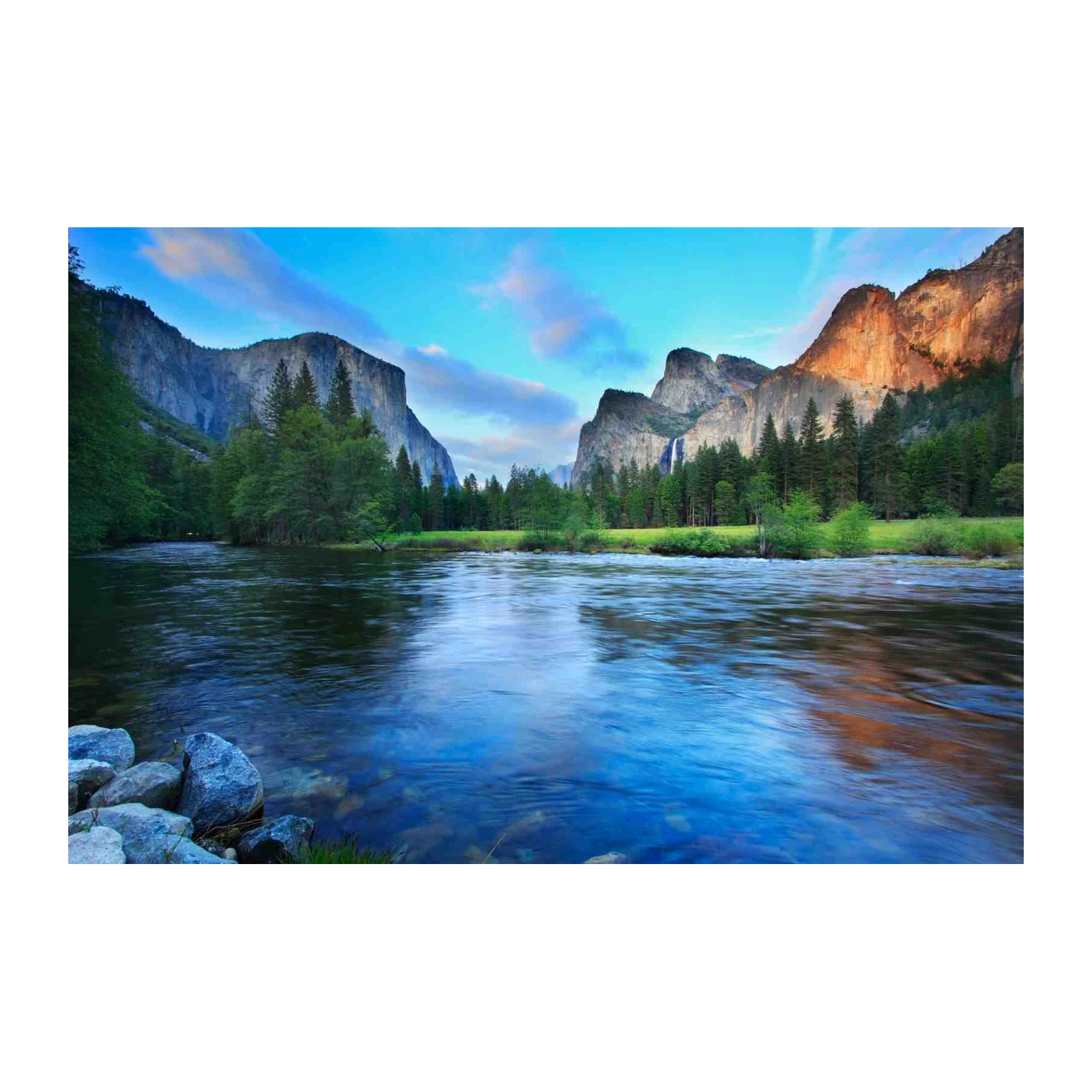 Yosemite Valley River Landscape Wall Art