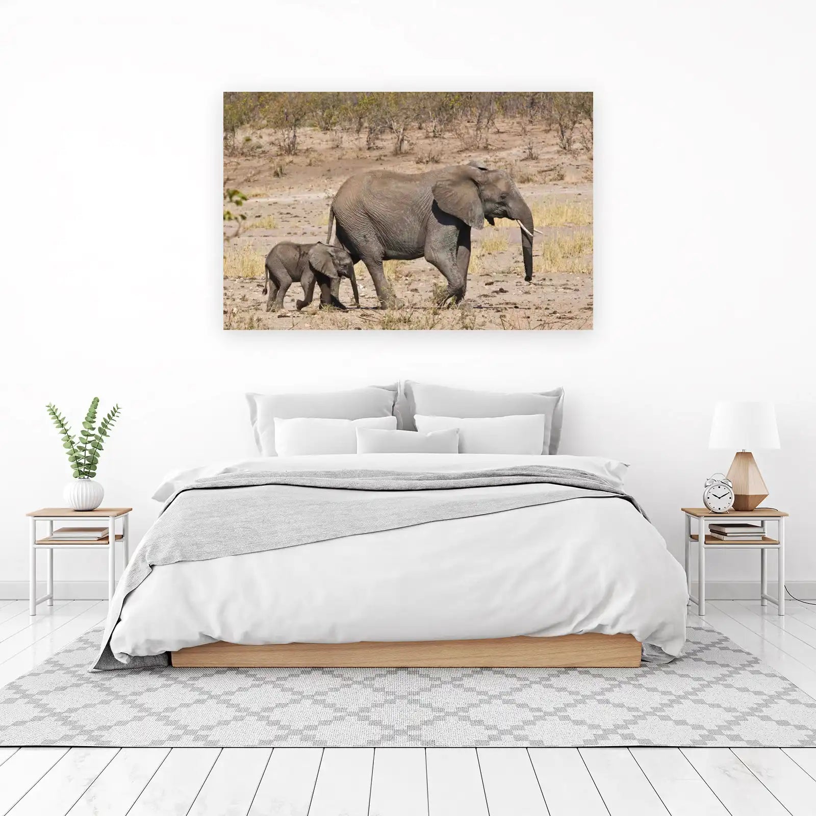 Majestic Mother & Baby Elephant Wall Art