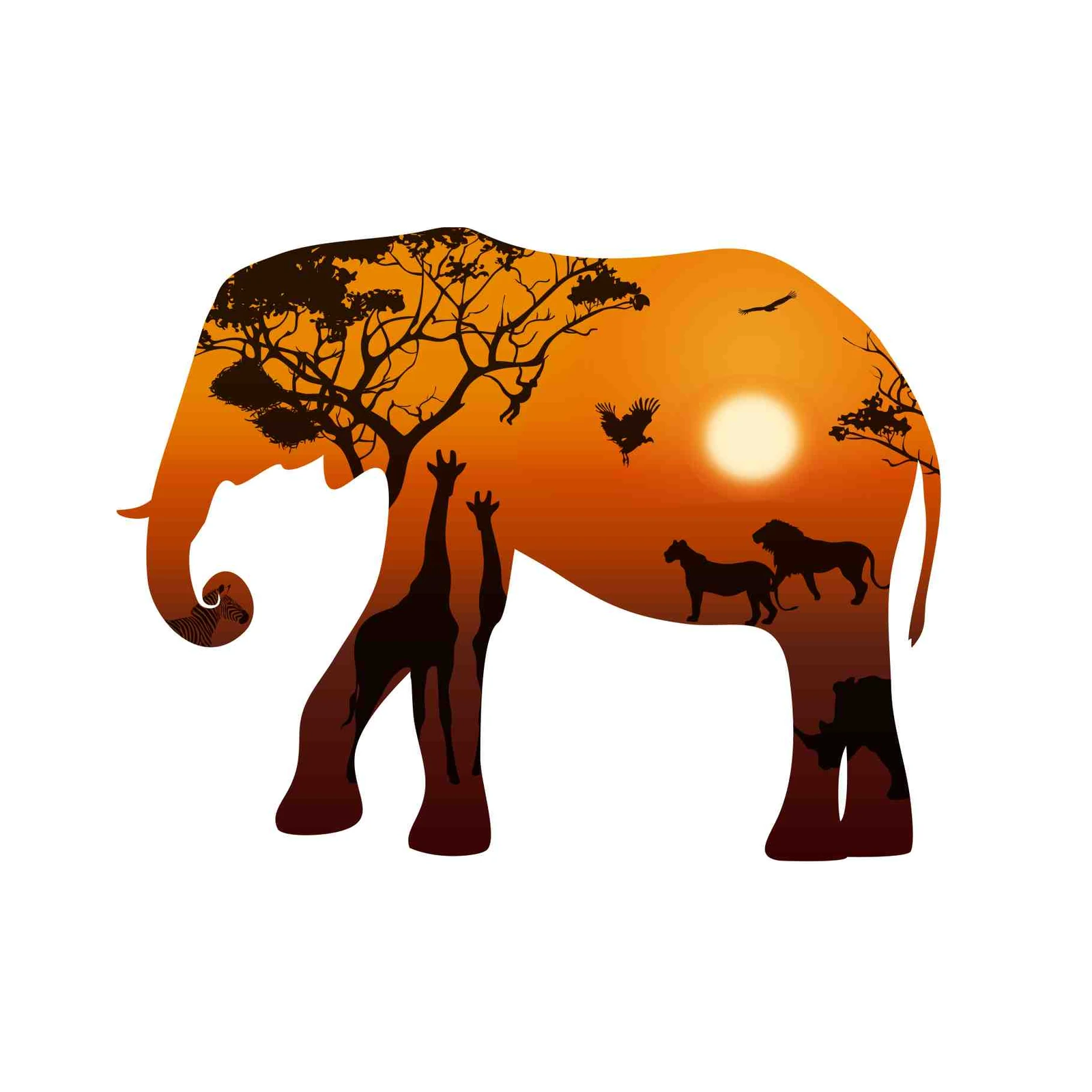 Majestic African Safari Elephant Wall Art