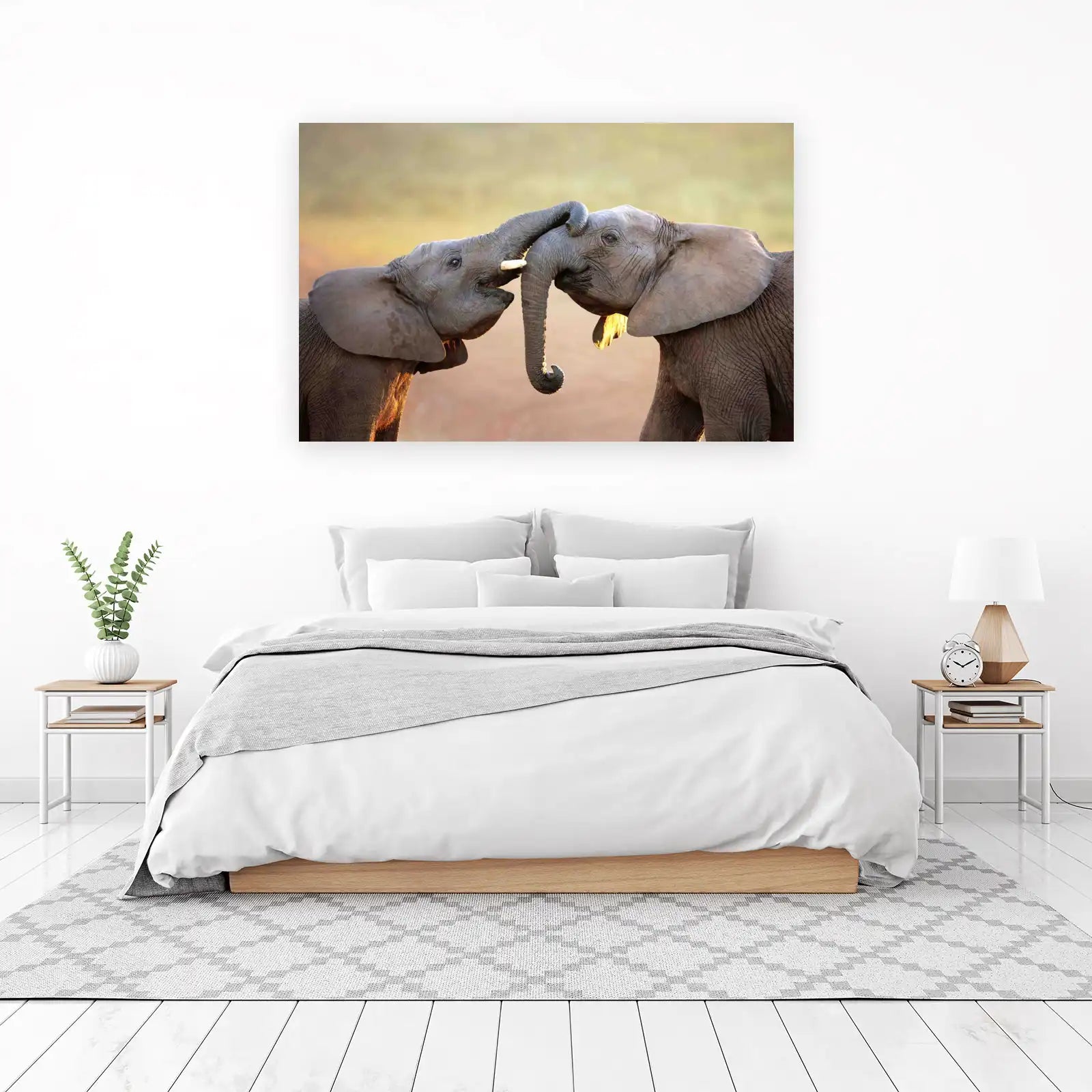 Majestic Elephant Love Wall Art