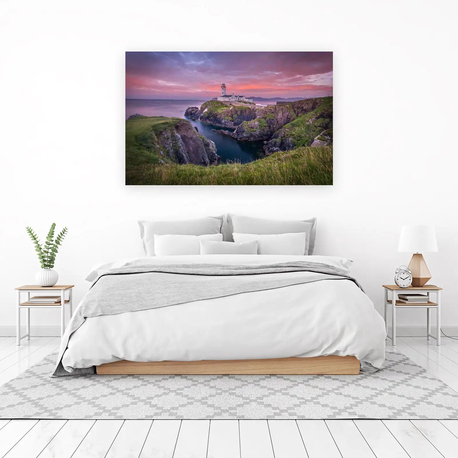 Serene Lighthouse Sunset Wall Art