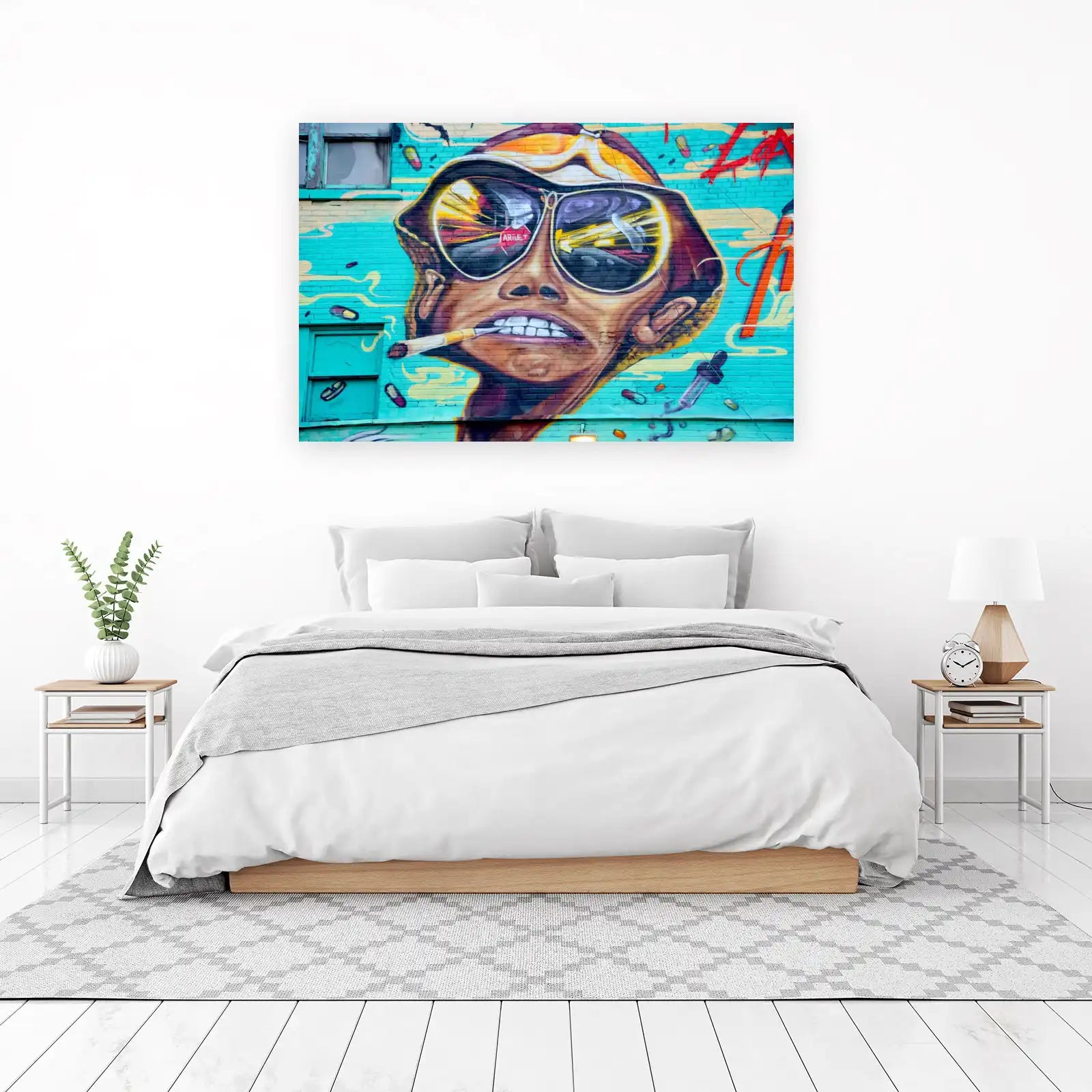 Urban Smoke Sunglasses Face Wall Art