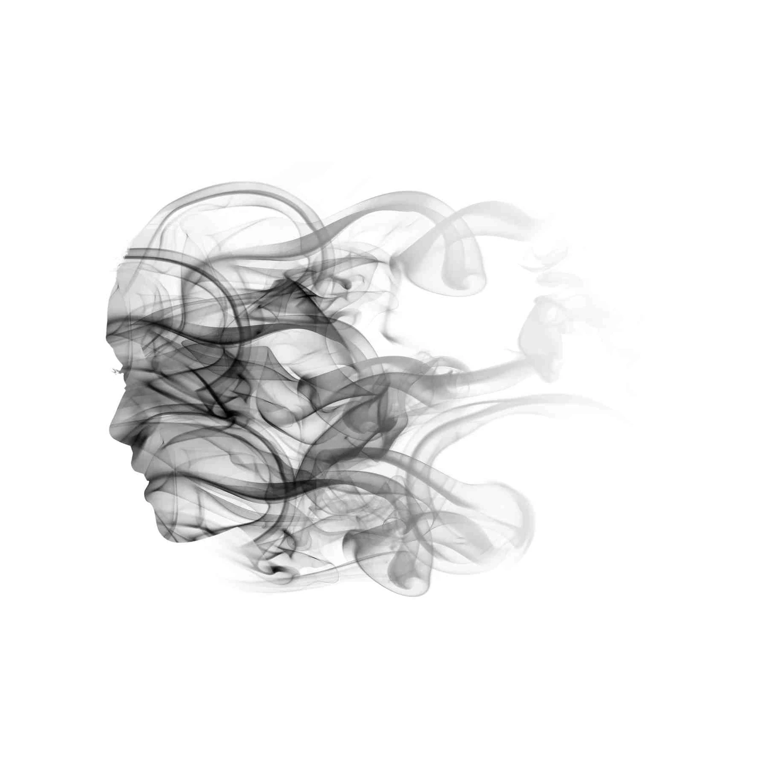 Abstract Smoke Face Silhouette Wall Art