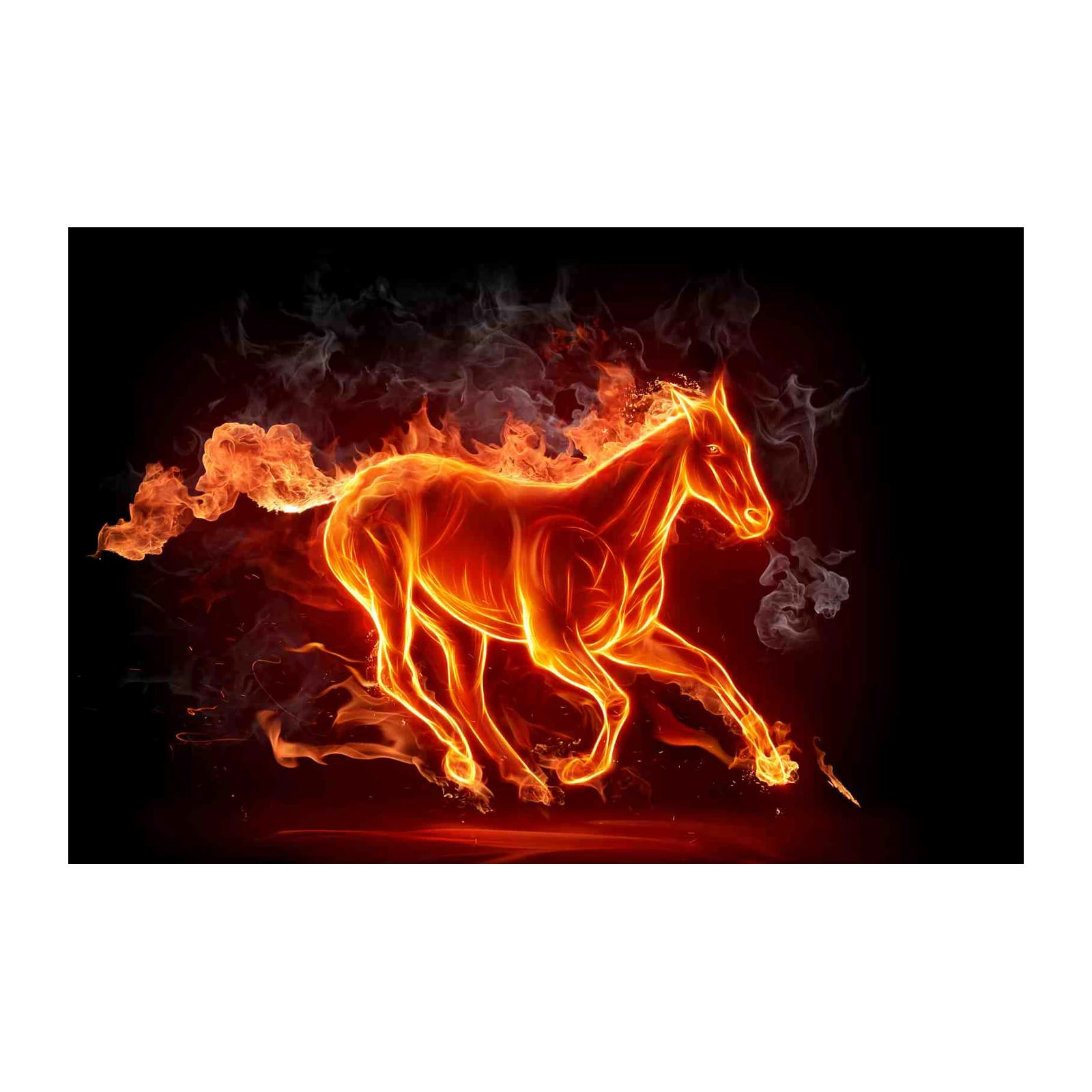 Fiery Horse Power Motivational Wall Art