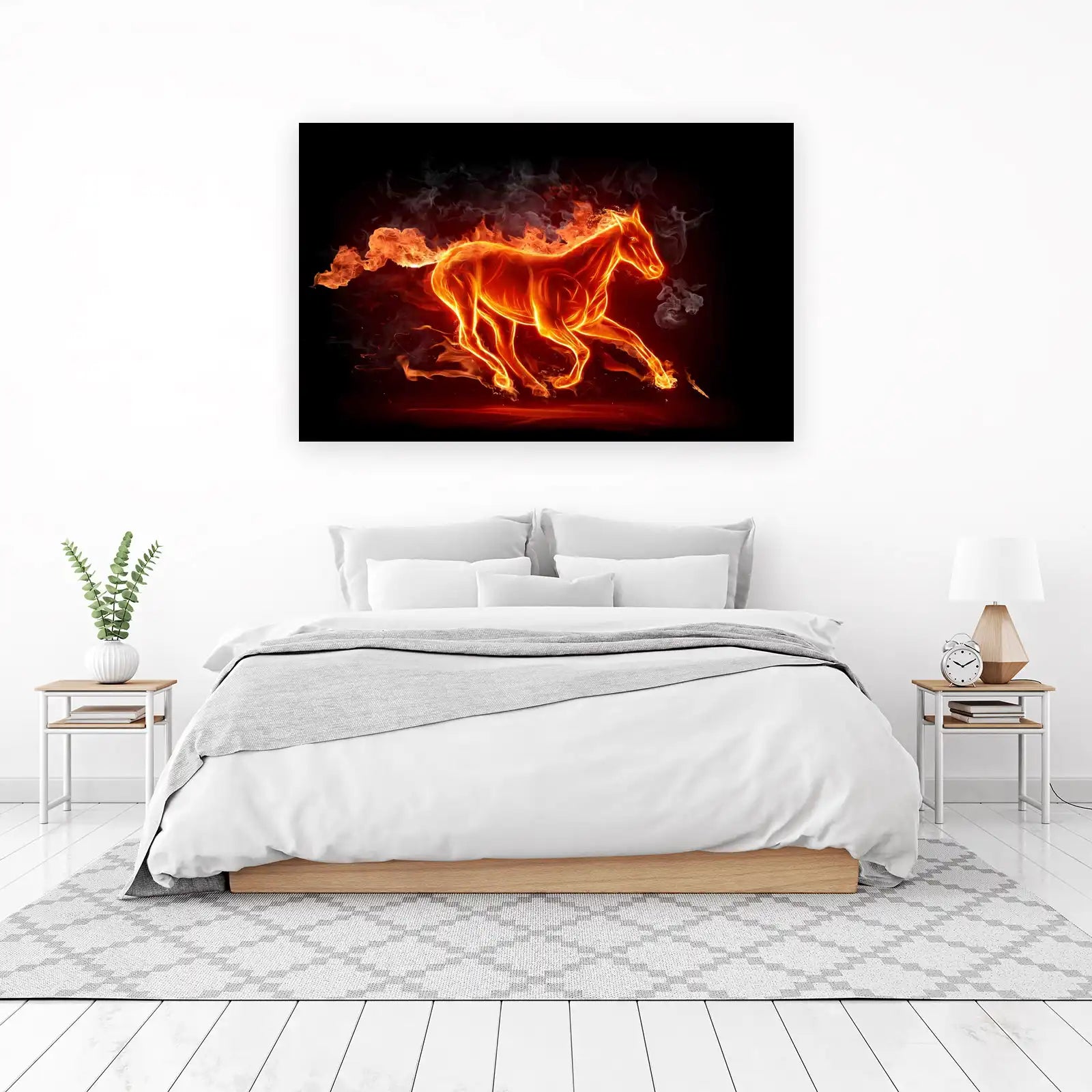 Fiery Horse Power Motivational Wall Art