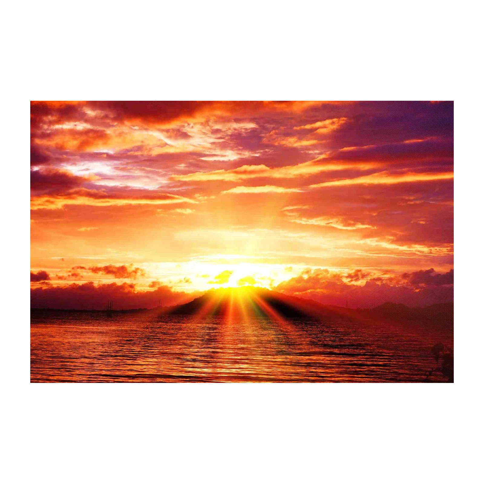 Vibrant Sunset Ocean View Wall Art