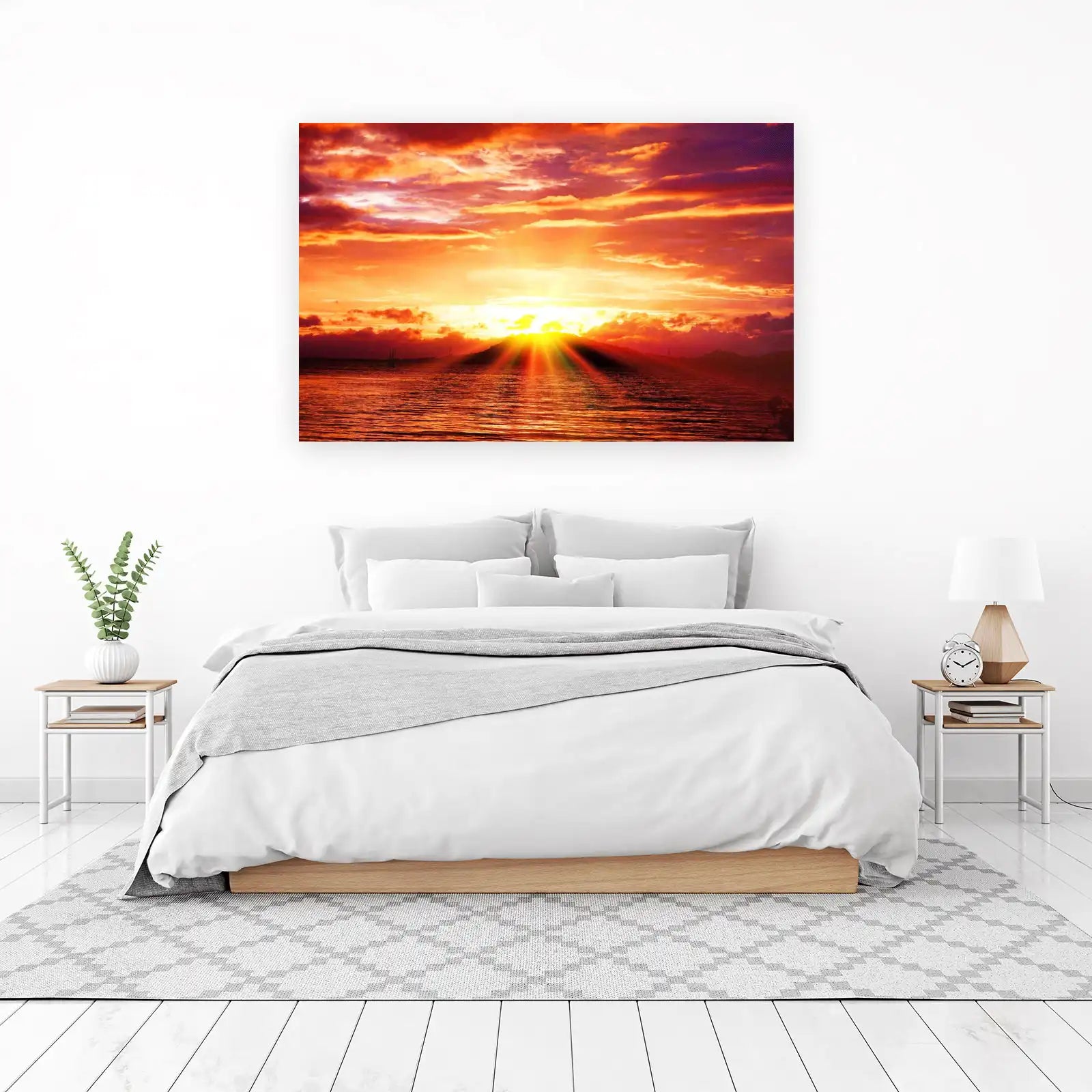 Vibrant Sunset Ocean View Wall Art