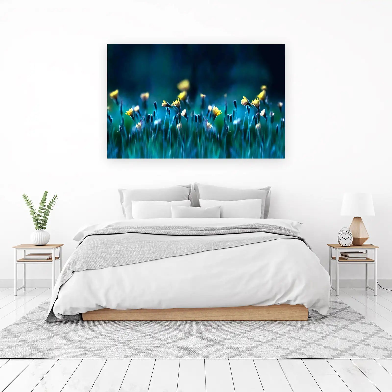 Tranquil Meadow Yellow Flowers Wall Art