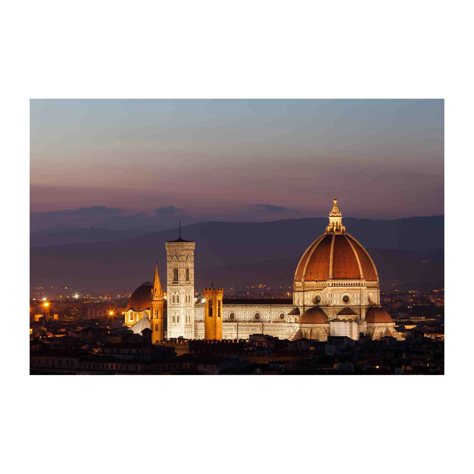 Florence Cathedral Dusk Panorama Wall Art