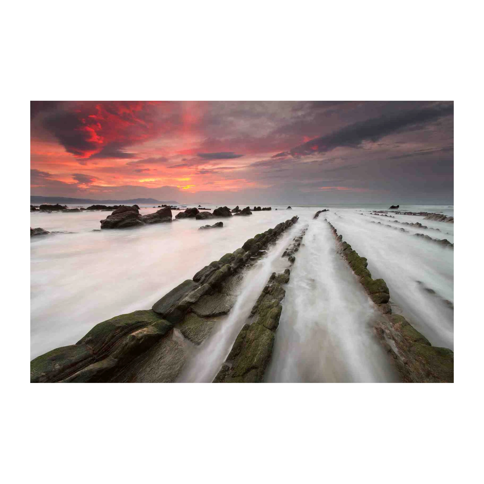 Dramatic Sunset Coastline Wall Art