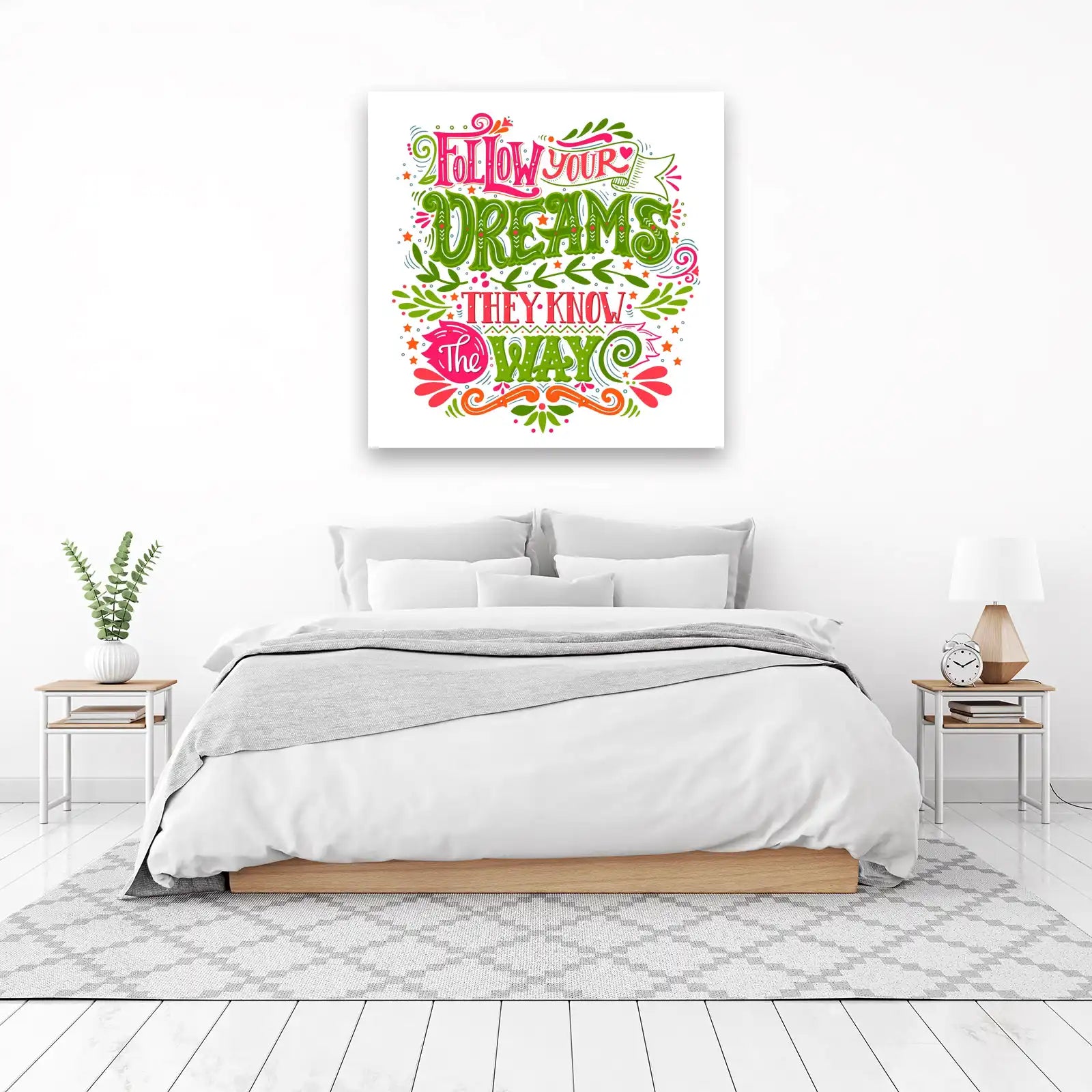 Follow Your Dreams Inspirational Quote Wall Art
