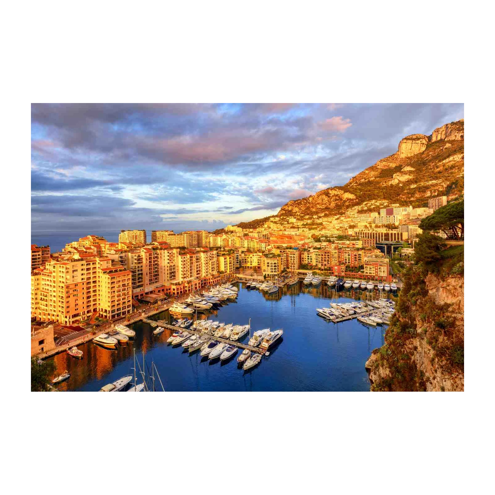 Monaco Harbor Luxury Yachts Wall Art