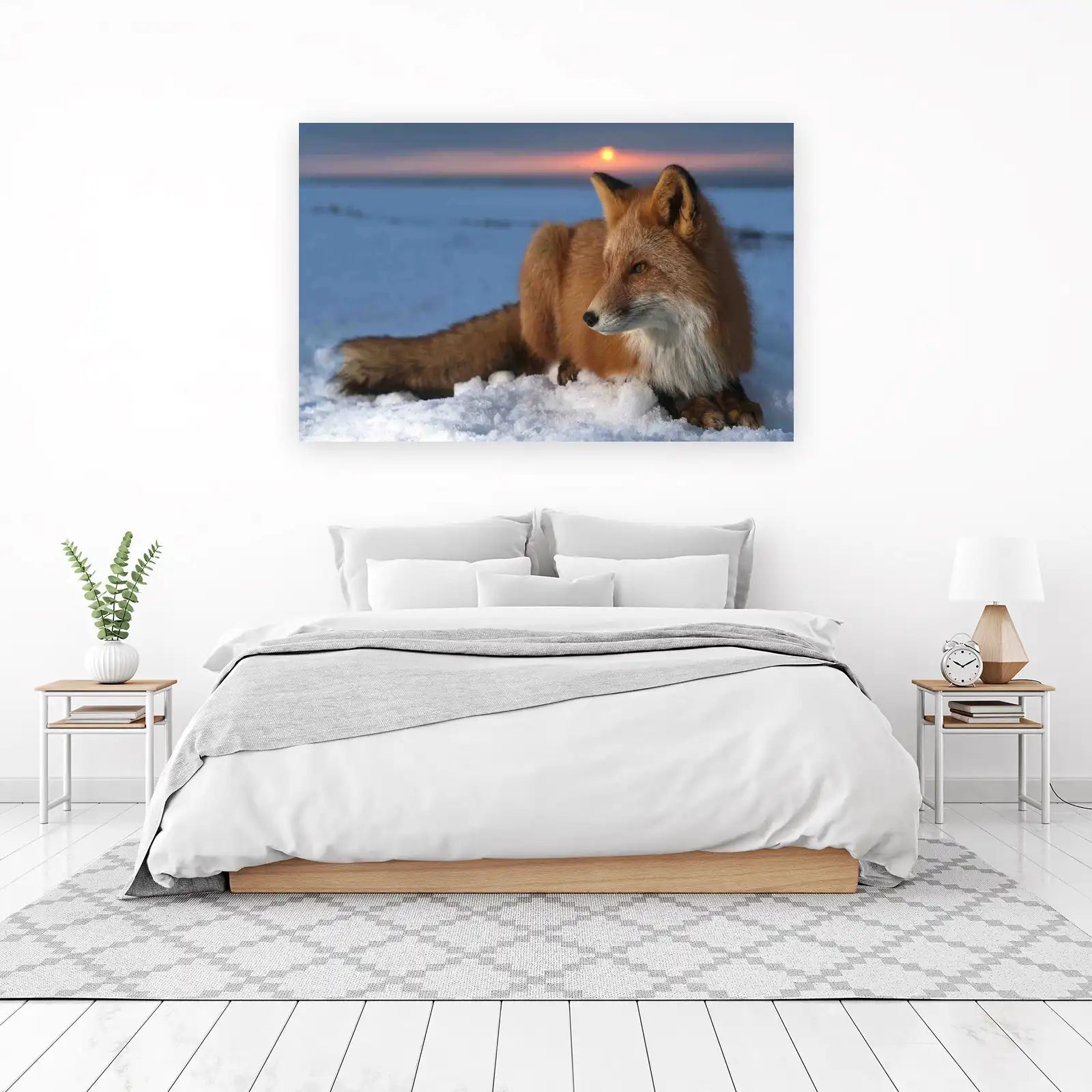 Majestic Red Fox Sunset Wall Art