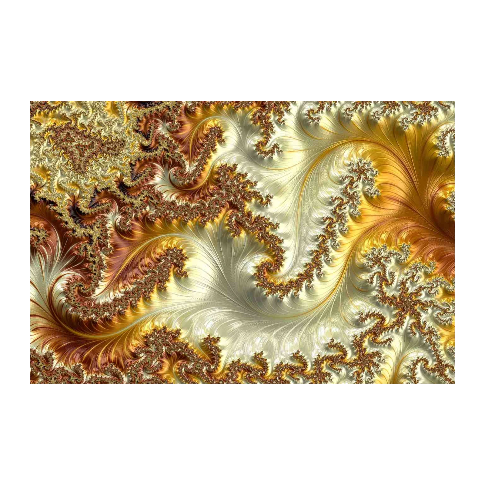 Luxurious Gold & Bronze Fractal Wall Art