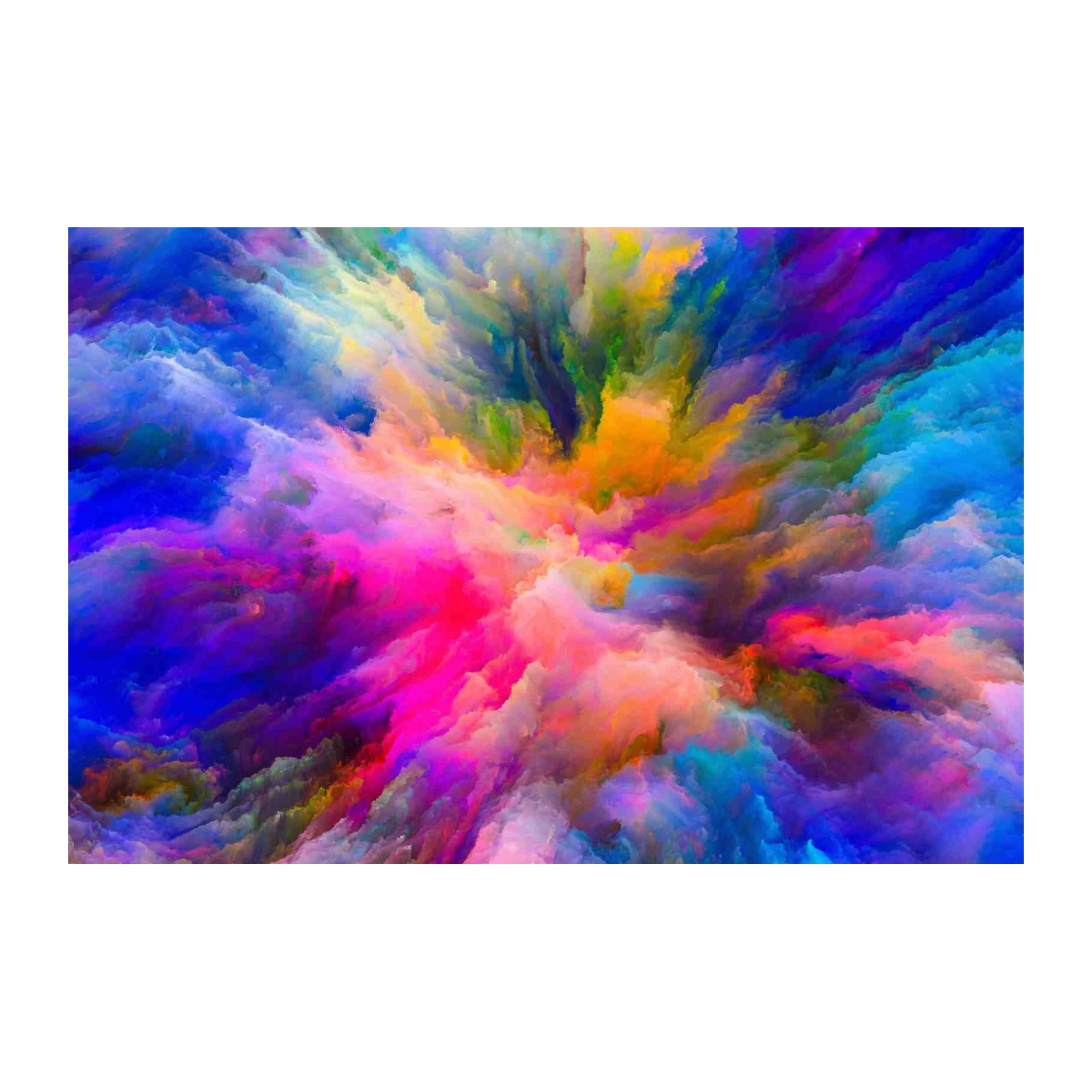 Vibrant Abstract Explosion Wall Art