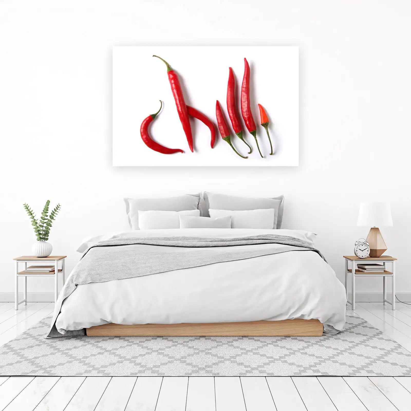 Vibrant Red Chili Peppers Wall Art Wall Art
