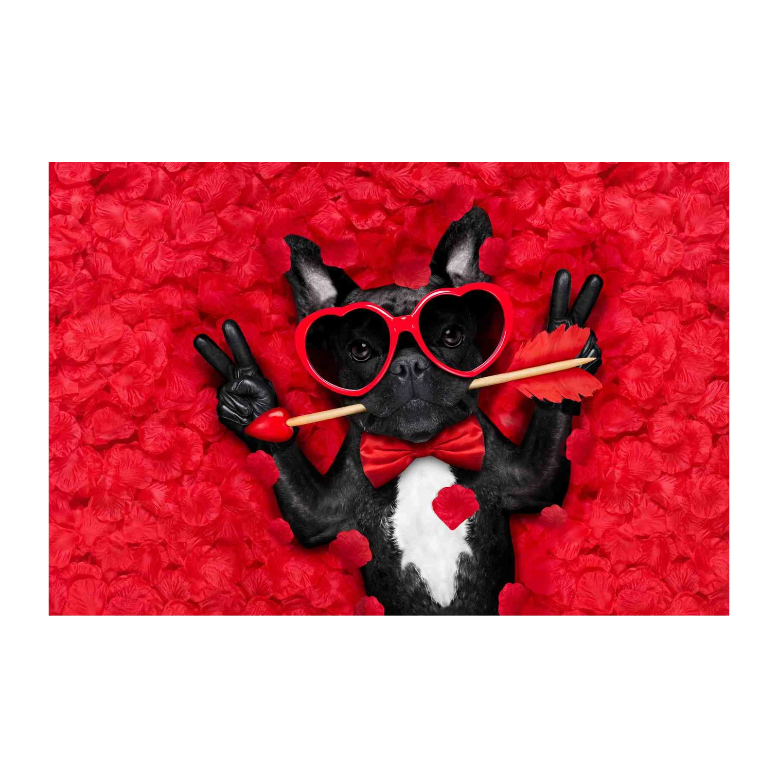 Charming French Bulldog Valentine's Day Wall Art
