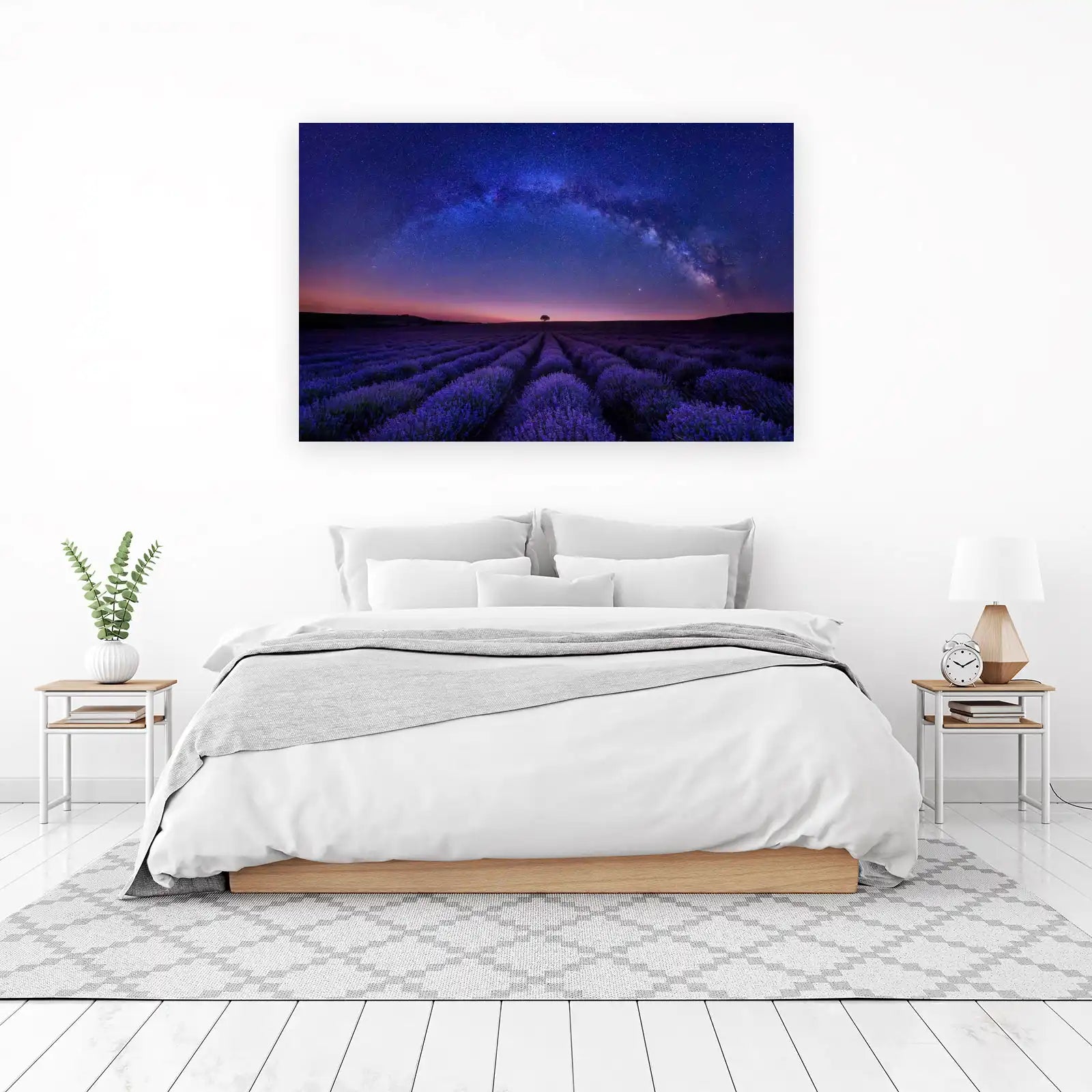 Milky Way Lavender Field Serenity Wall Art