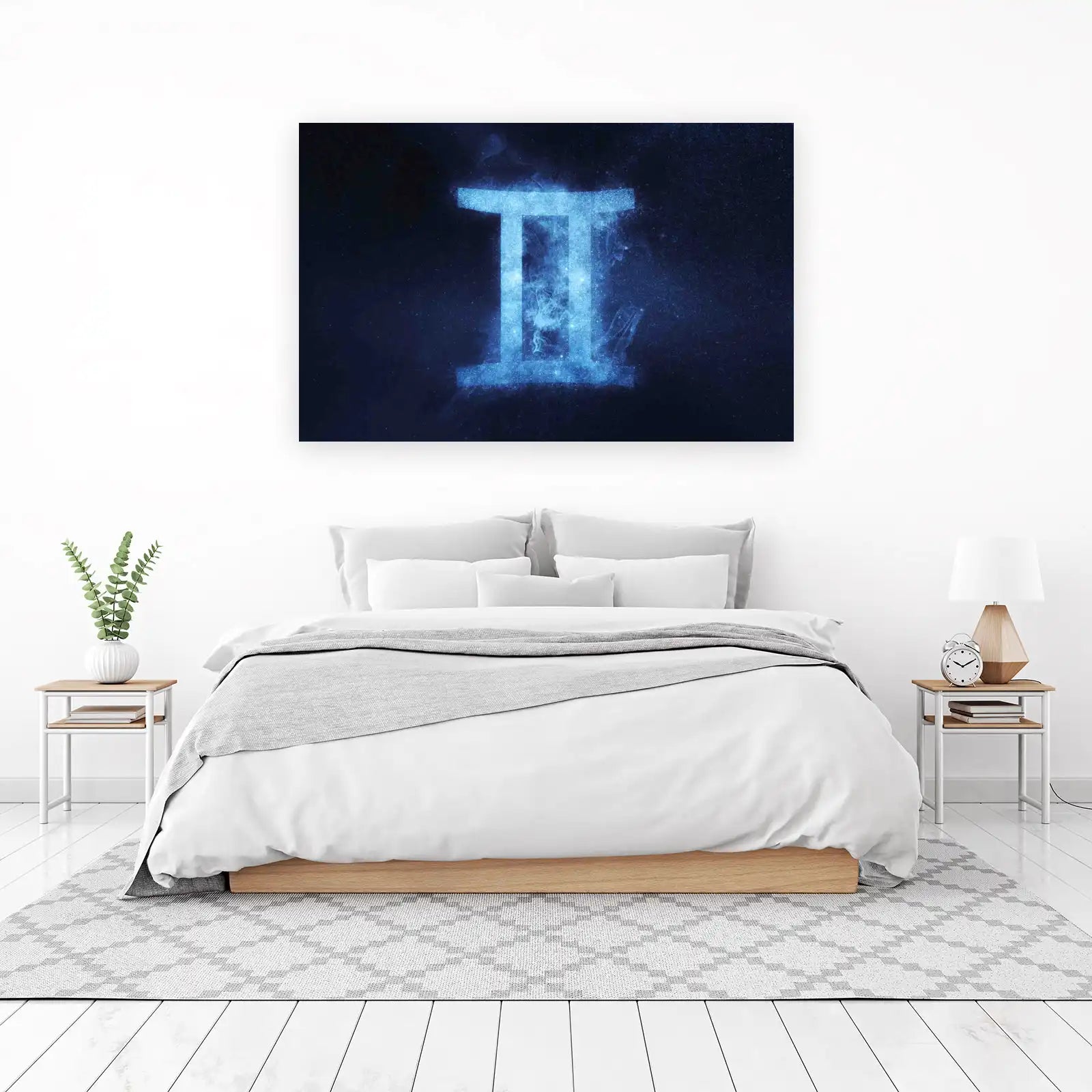 Mystic Gemini Constellation Sparkle Wall Art