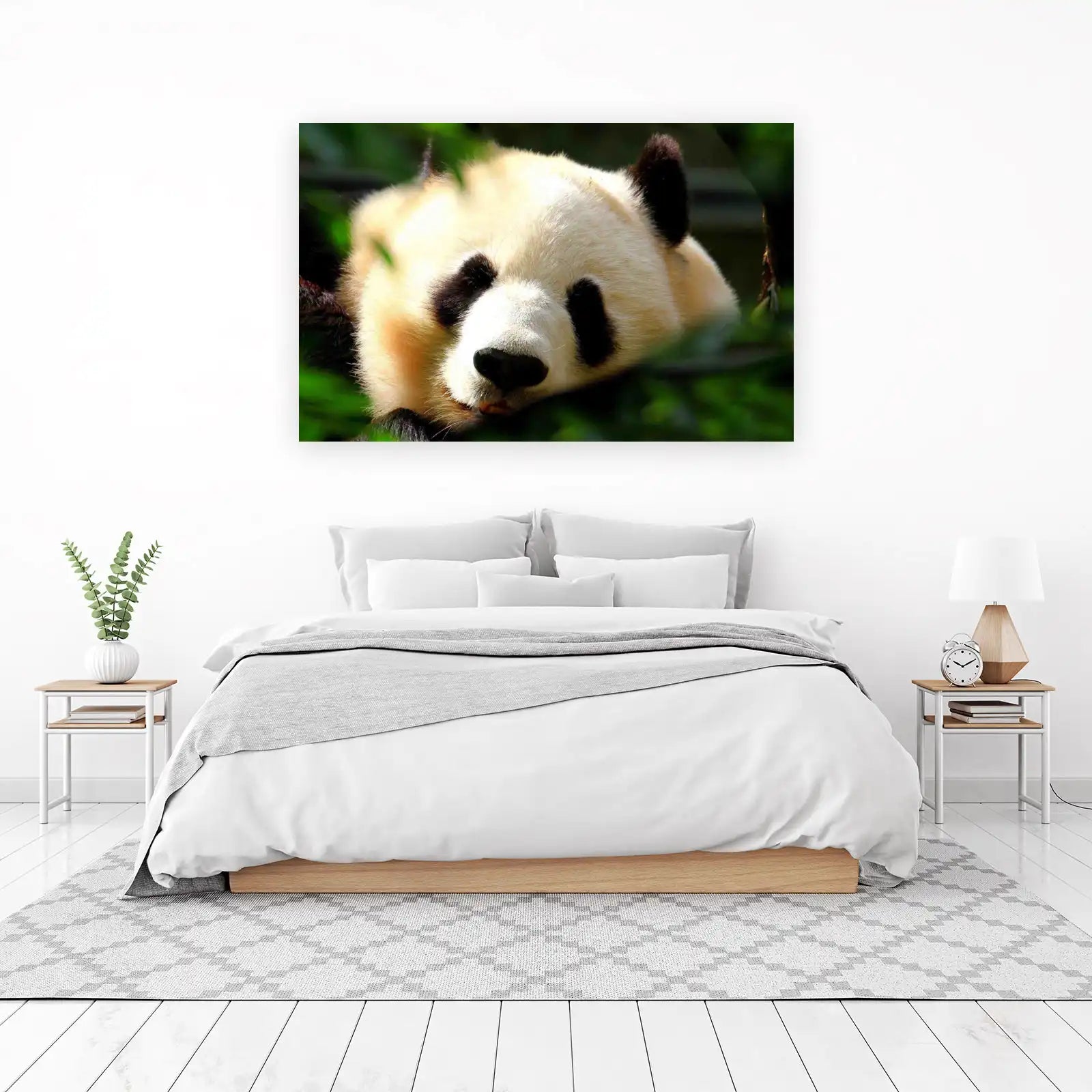 Adorable Panda Resting Wildlife Wall Art